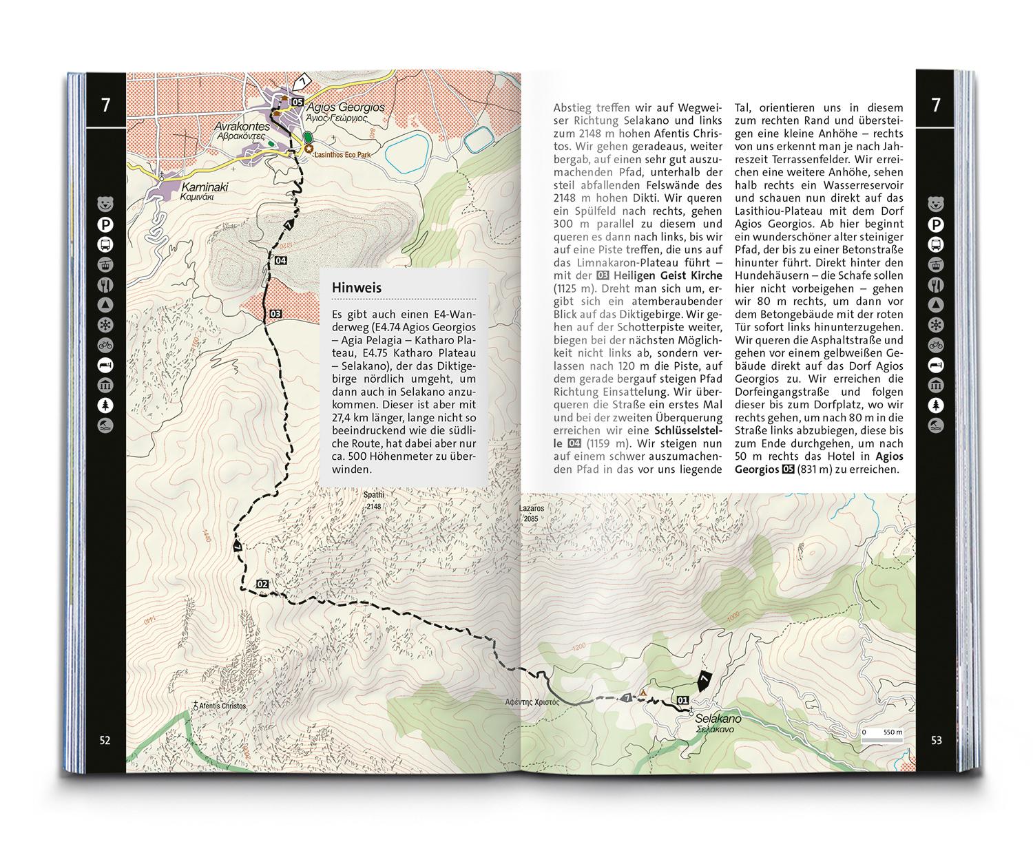 Beispielinhalt (Bild) KOMPASS Wanderführer Kreta mit Weitwanderweg E4, 75 Touren mit Extra-Tourenkarte