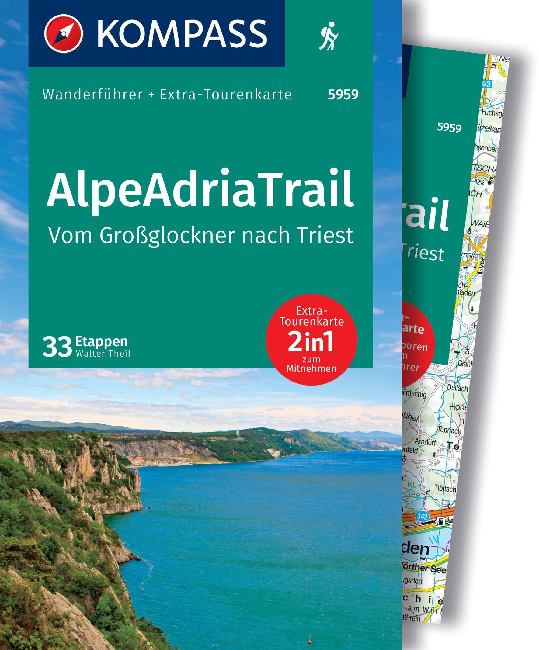 Vorderes Coverbild KOMPASS Wanderführer AlpeAdriaTrail, Vom Großglockner nach Triest, 33 Etappen mit Extra-Tourenkarte