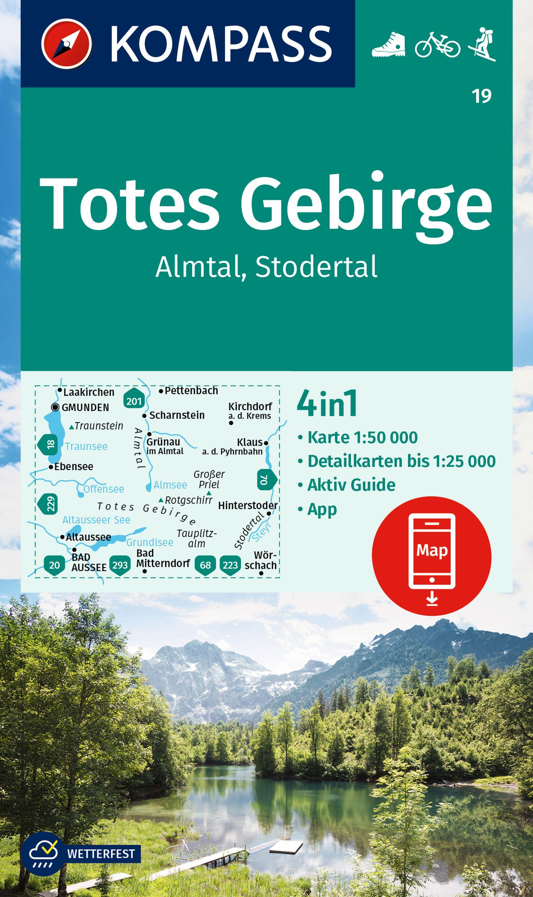 Vorderes Coverbild KOMPASS Wanderkarte 19 Totes Gebirge, Almtal, Stodertal 1:50.000
