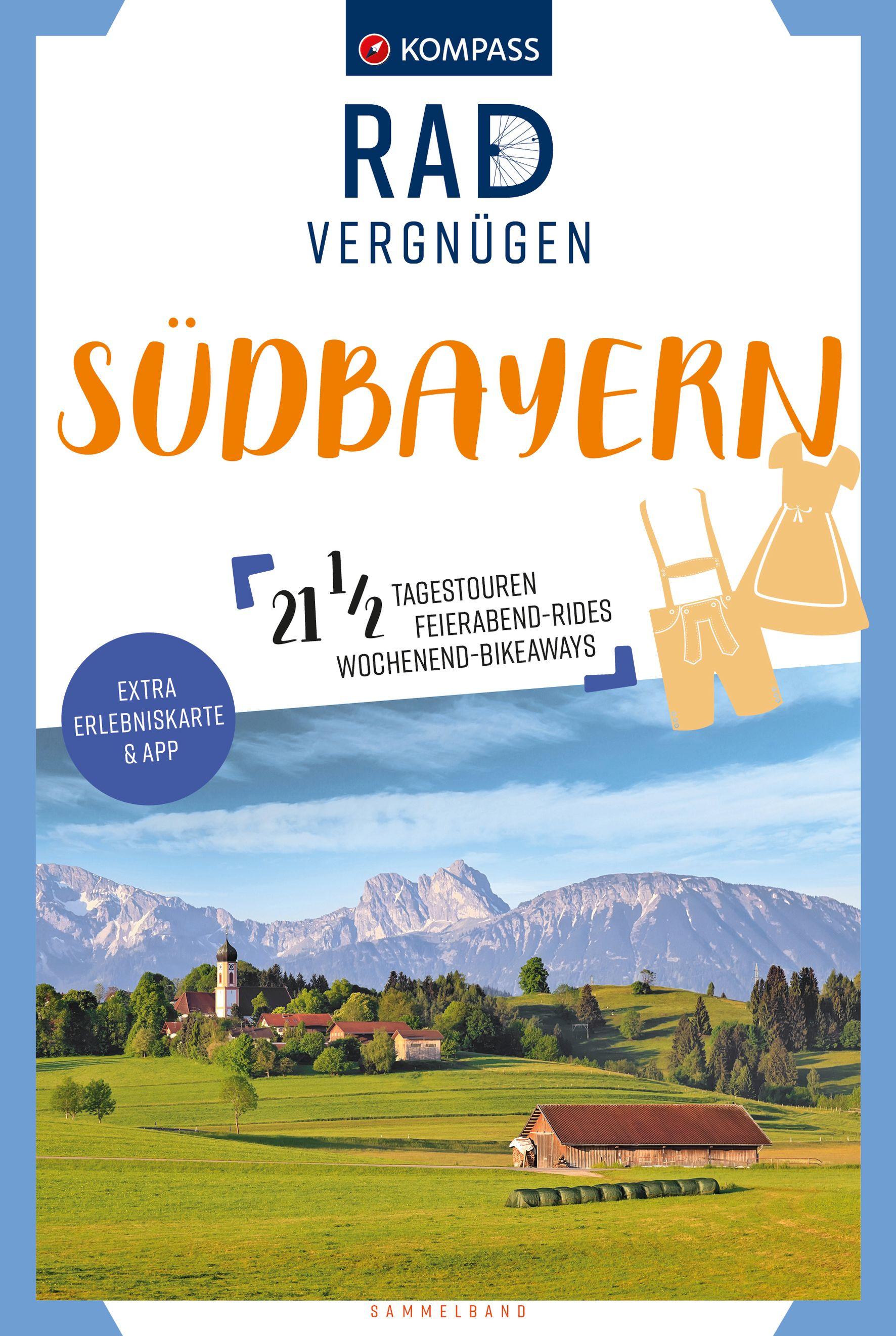 Vorderes Coverbild KOMPASS Radvergnügen Südbayern