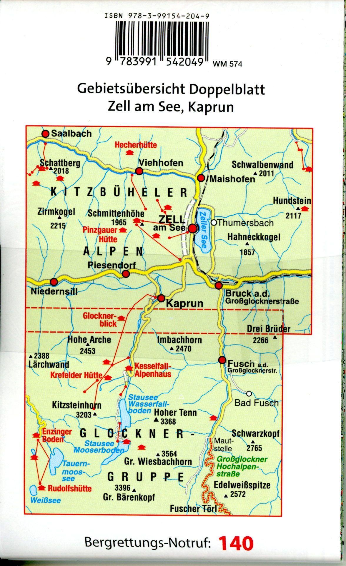 Beispielinhalt (Bild) Mayr Wanderkarte Zell am See, Kaprun XL 1:25.000