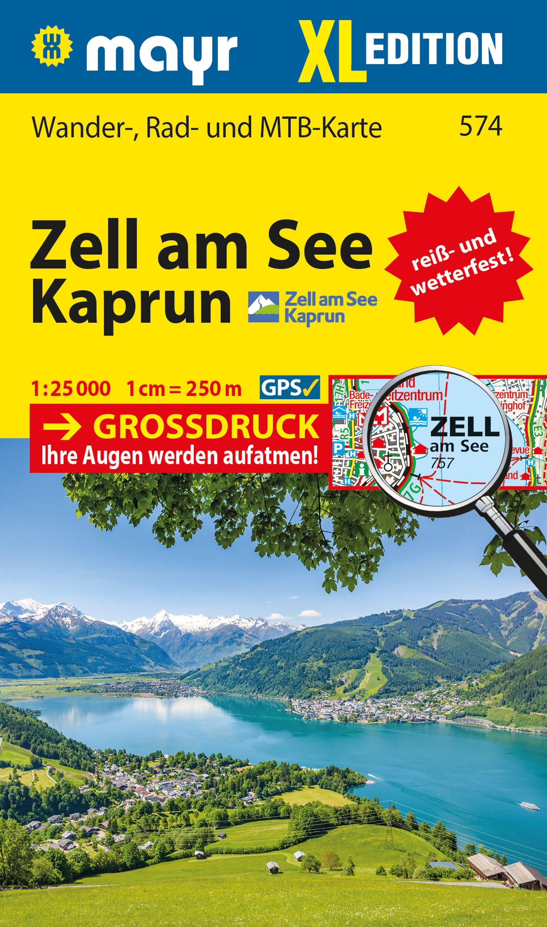 Vorderes Coverbild Mayr Wanderkarte Zell am See, Kaprun XL 1:25.000