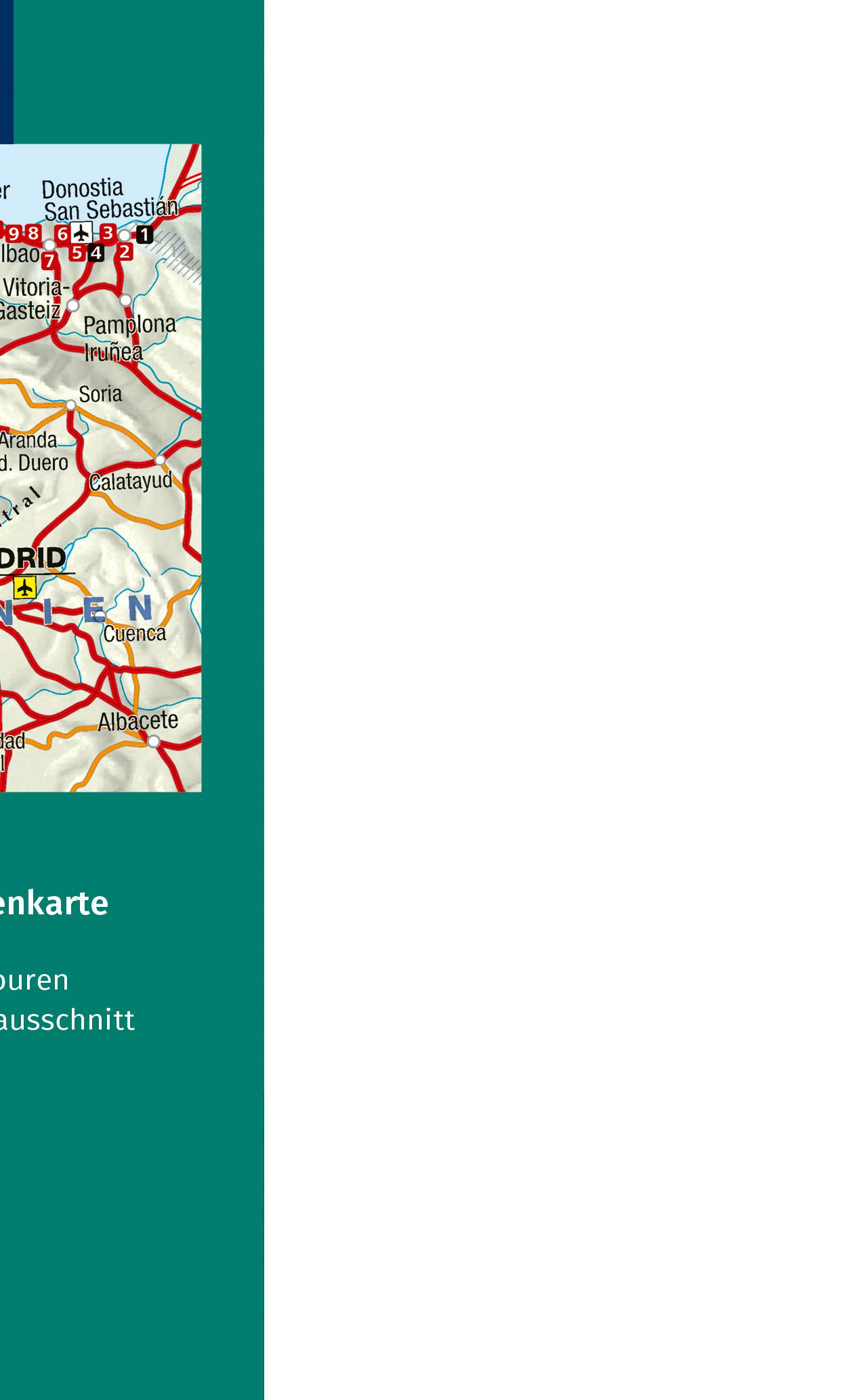 Rückseitencover KOMPASS Wanderführer Jakobsweg Camino del Norte, 36 Etappen mit Extra-Tourenkarte