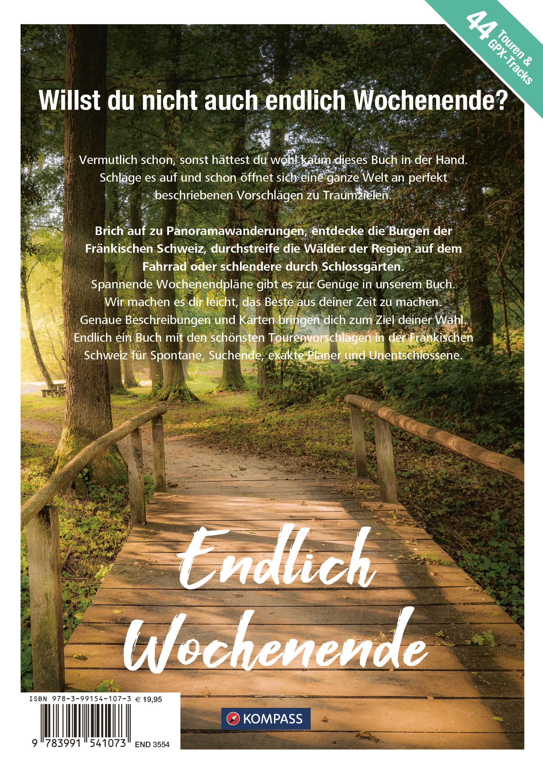 Rückseitencover KOMPASS Endlich Wochenende - Fränkische Schweiz