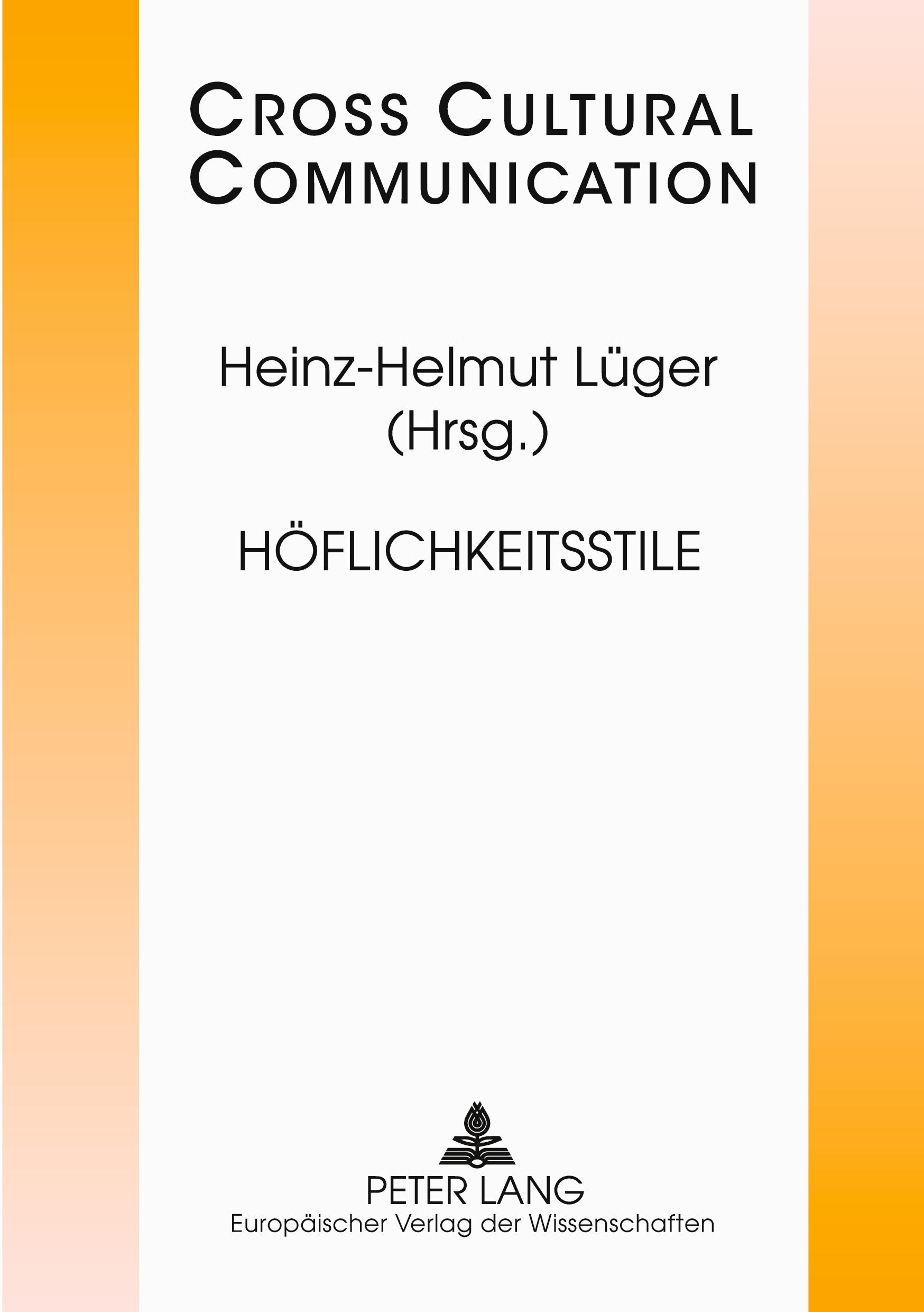 Vorderes Coverbild Höflichkeitsstile