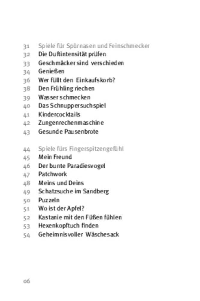 Beispielinhalt (Bild) Die 50 besten Wahrnehmungsspiele