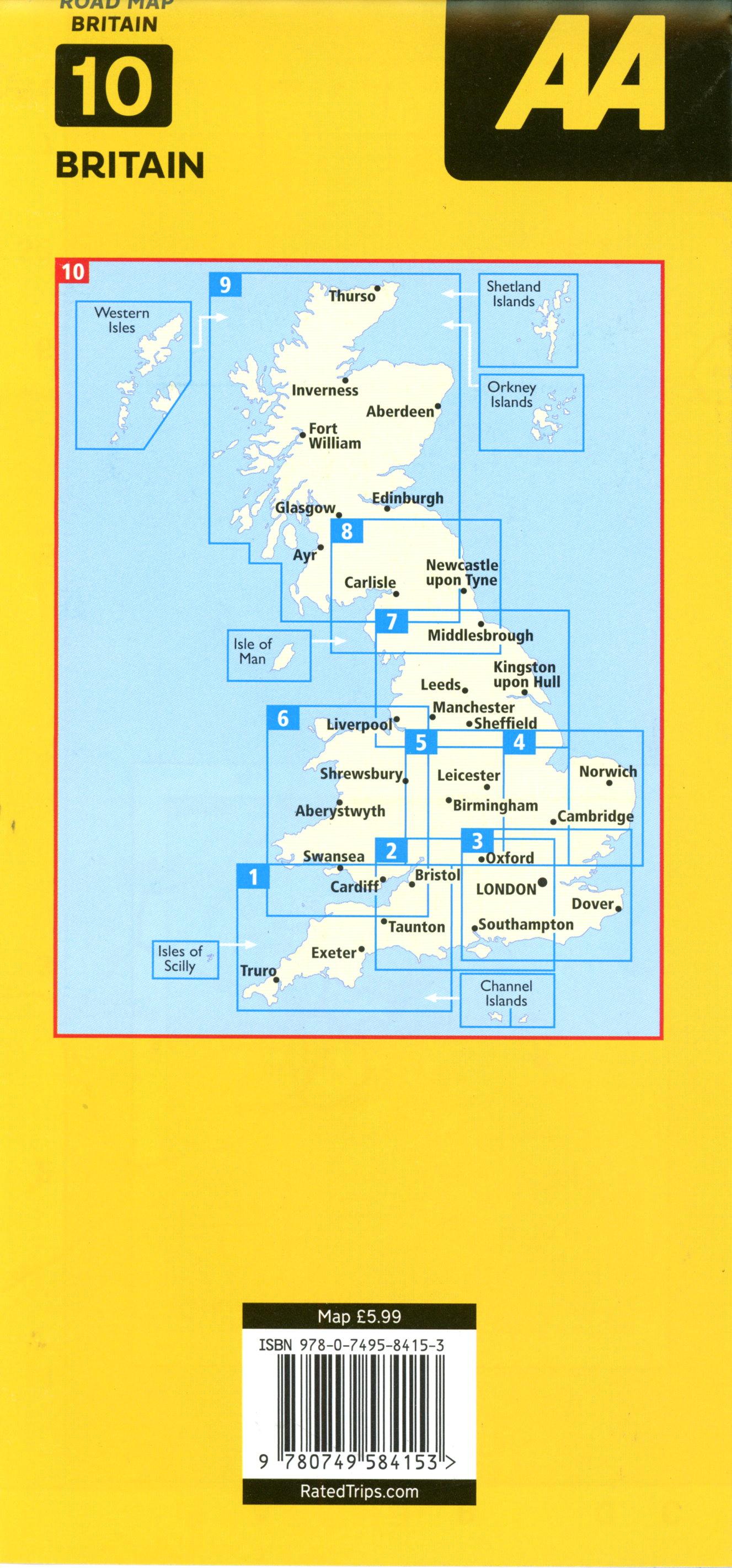 Beispielinhalt (Bild) AA Road Map Britain
