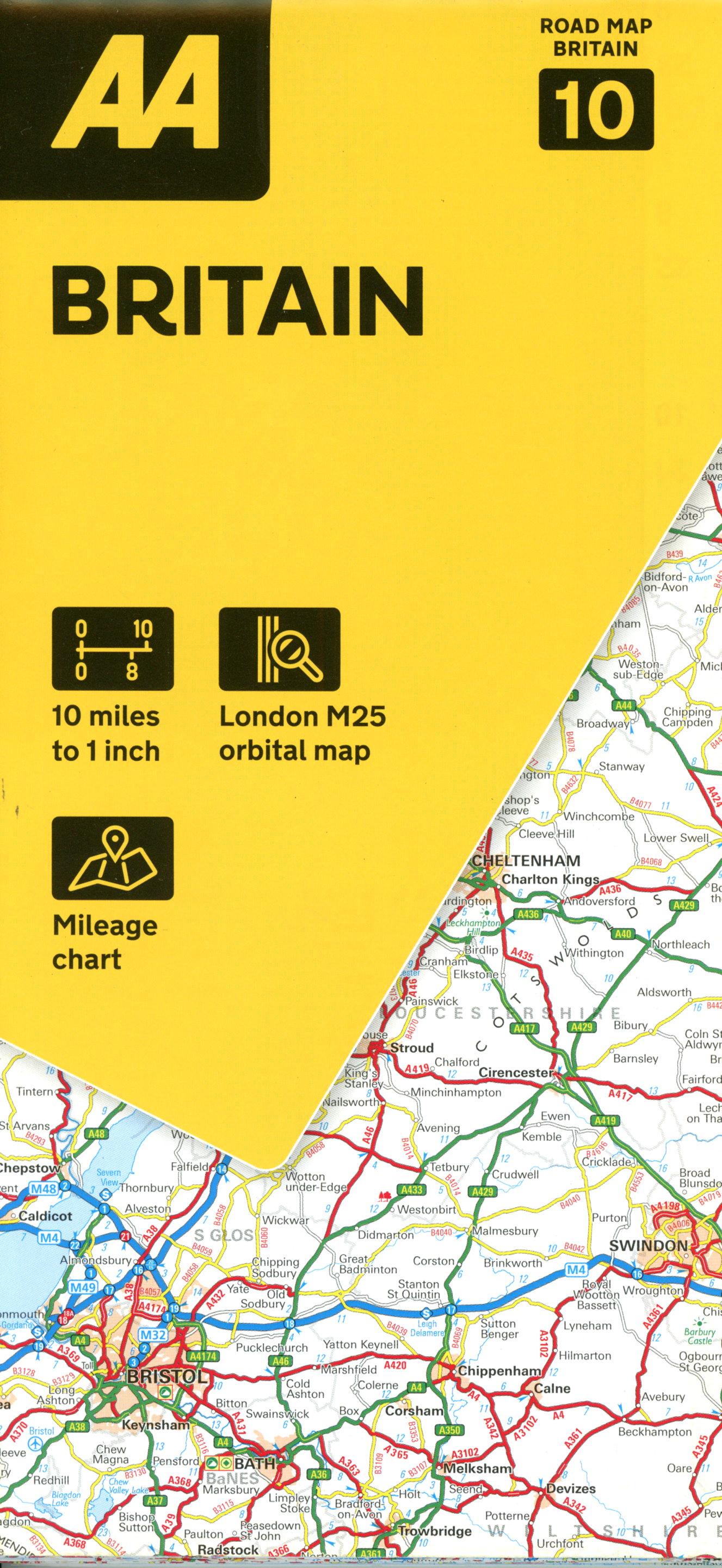 Vorderes Coverbild AA Road Map Britain