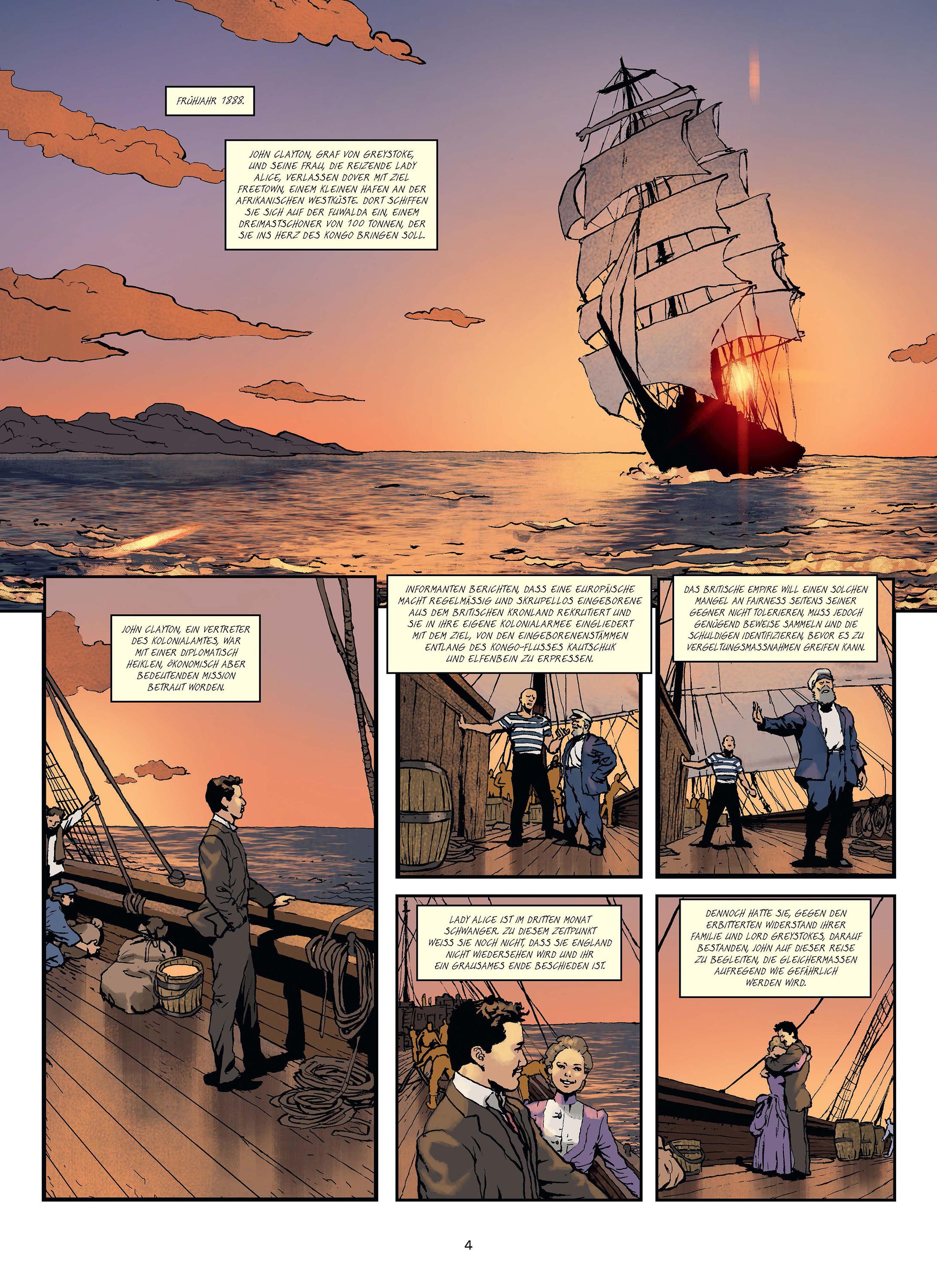 Beispielinhalt (Bild) Tarzan bei den Affen (Graphic Novel)