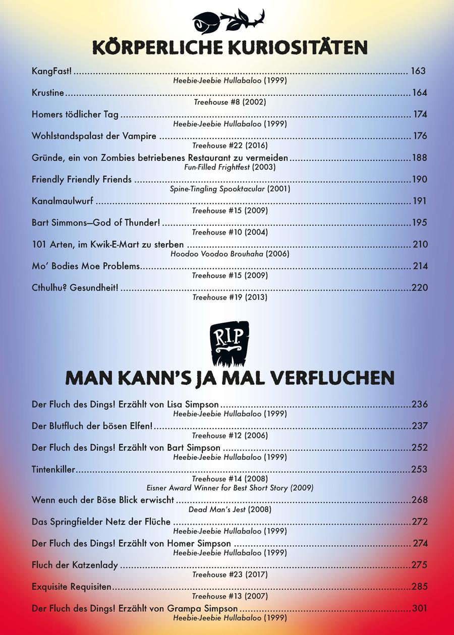 Beispielinhalt (Bild) The Simpsons: Treehouse of Horror Necronomnibus. Band 2