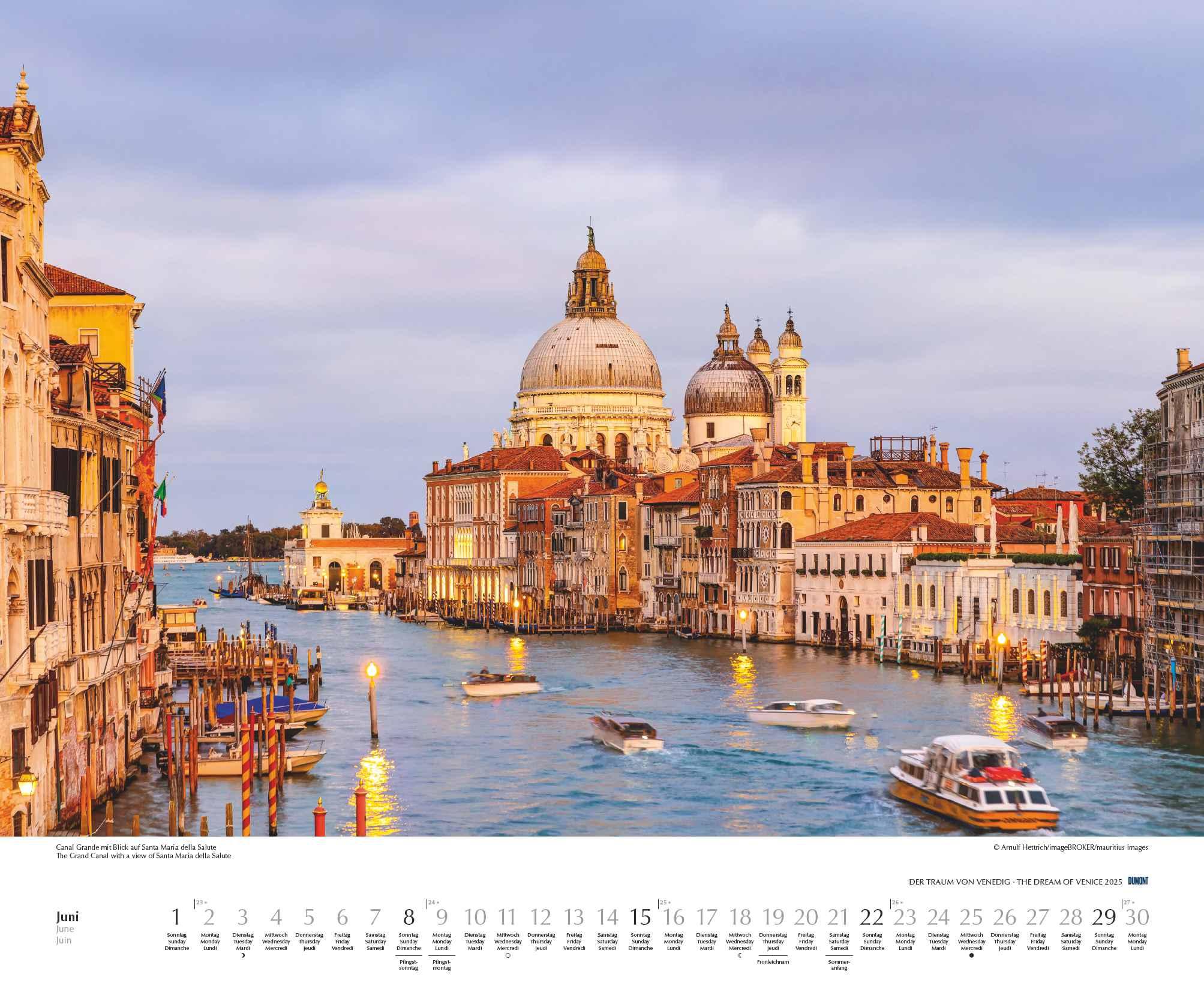 Beispielinhalt (Bild) Der Traum von Venedig 2025 - Wandkalender 60,0 x 50,0 cm - Spiralbindung