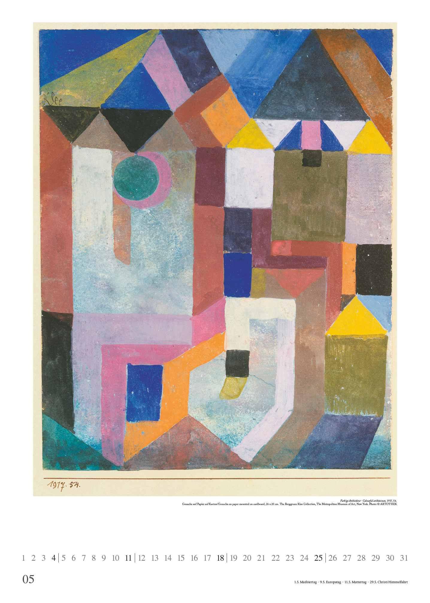 Beispielinhalt (Bild) Paul Klee 2025 - Kunst-Kalender - Poster-Kalender - 50x70