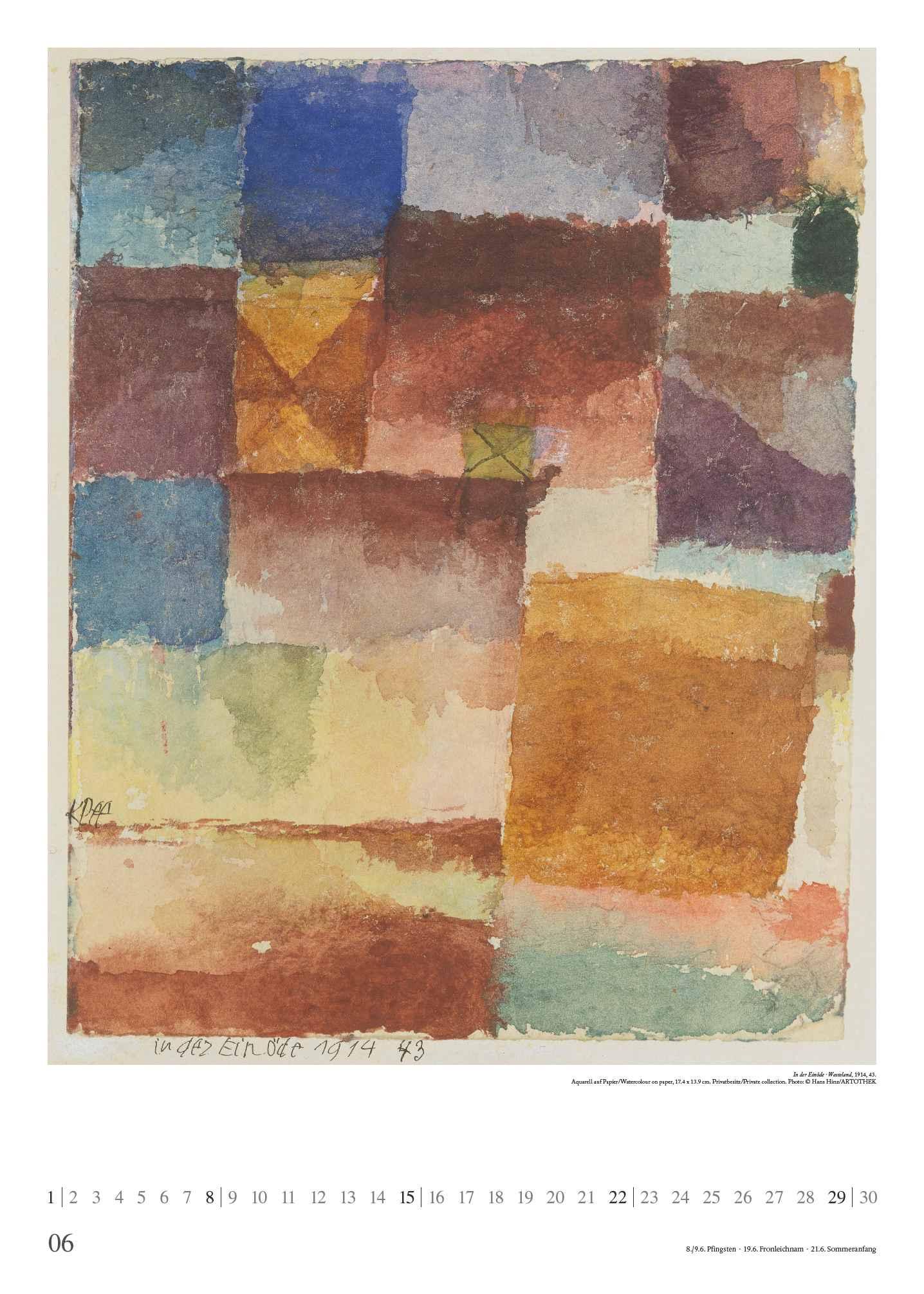 Beispielinhalt (Bild) Paul Klee 2025 - Kunst-Kalender - Poster-Kalender - 50x70
