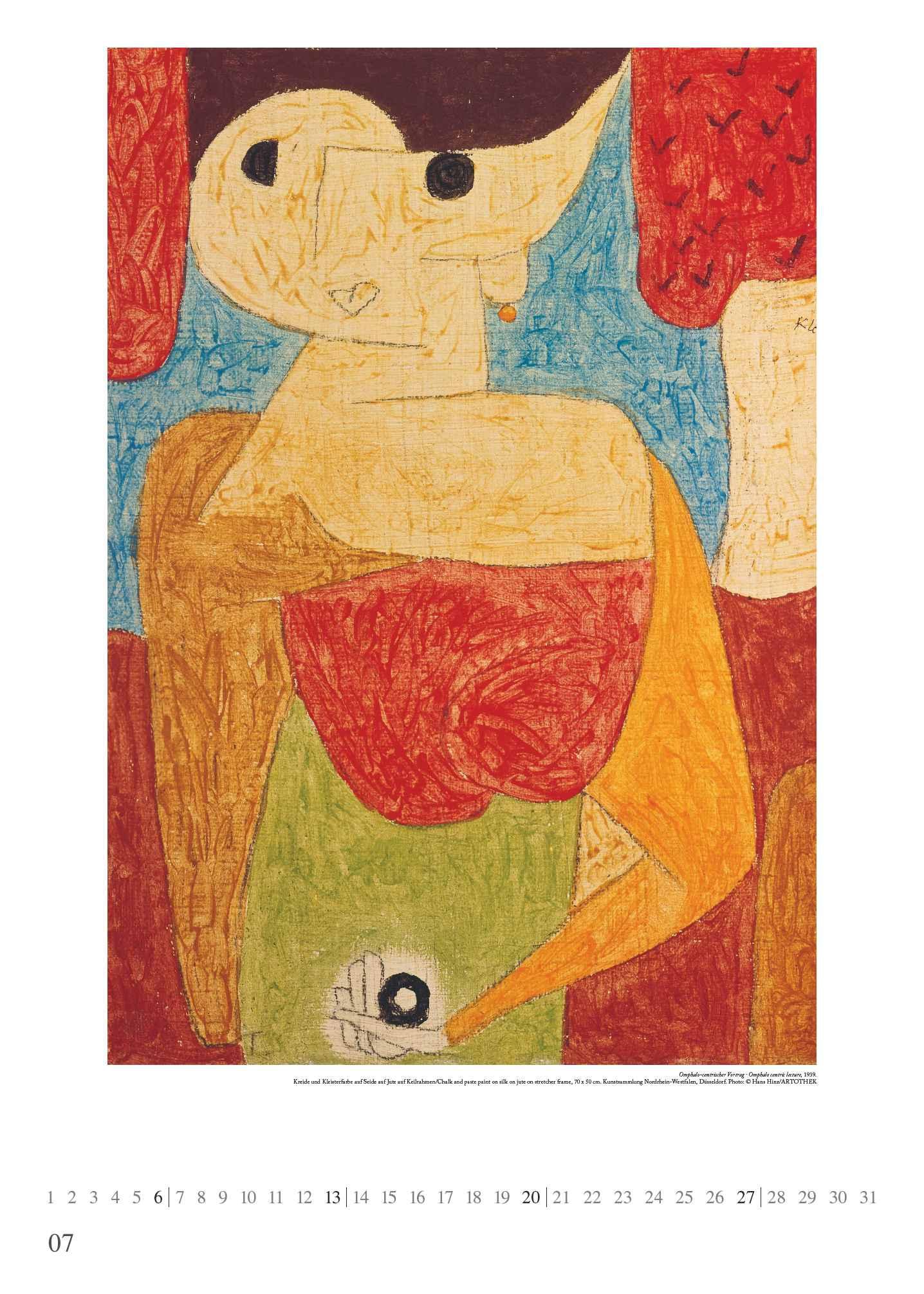 Beispielinhalt (Bild) Paul Klee 2025 - Kunst-Kalender - Poster-Kalender - 50x70