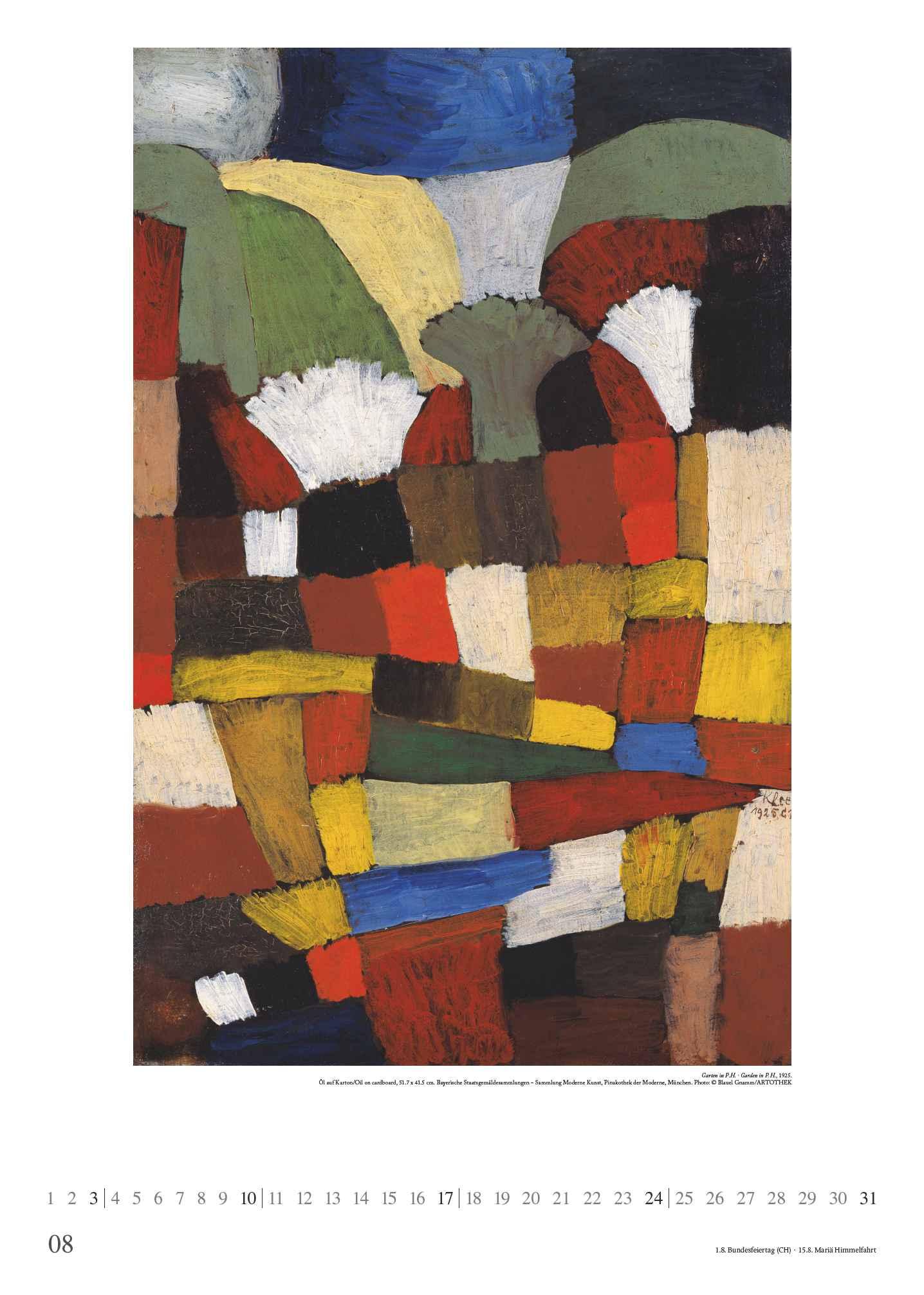 Beispielinhalt (Bild) Paul Klee 2025 - Kunst-Kalender - Poster-Kalender - 50x70