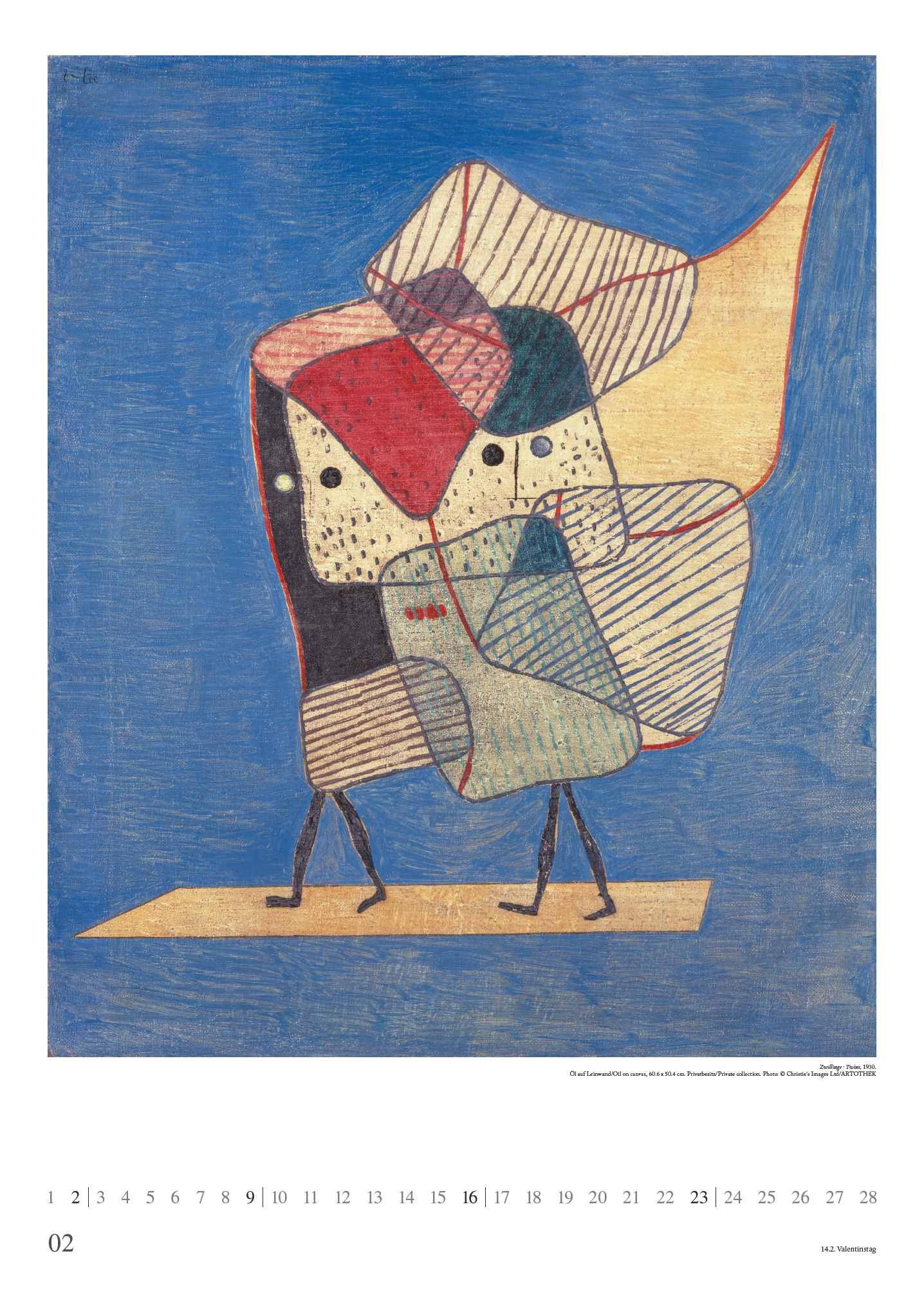Beispielinhalt (Bild) Paul Klee 2025 - Kunst-Kalender - Poster-Kalender - 50x70