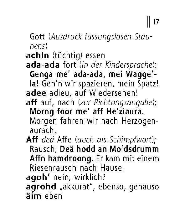 Beispielinhalt (Bild) Langenscheidt Lilliput Fränkisch