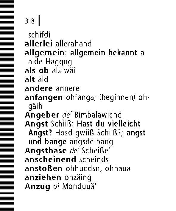 Beispielinhalt (Bild) Langenscheidt Lilliput Fränkisch