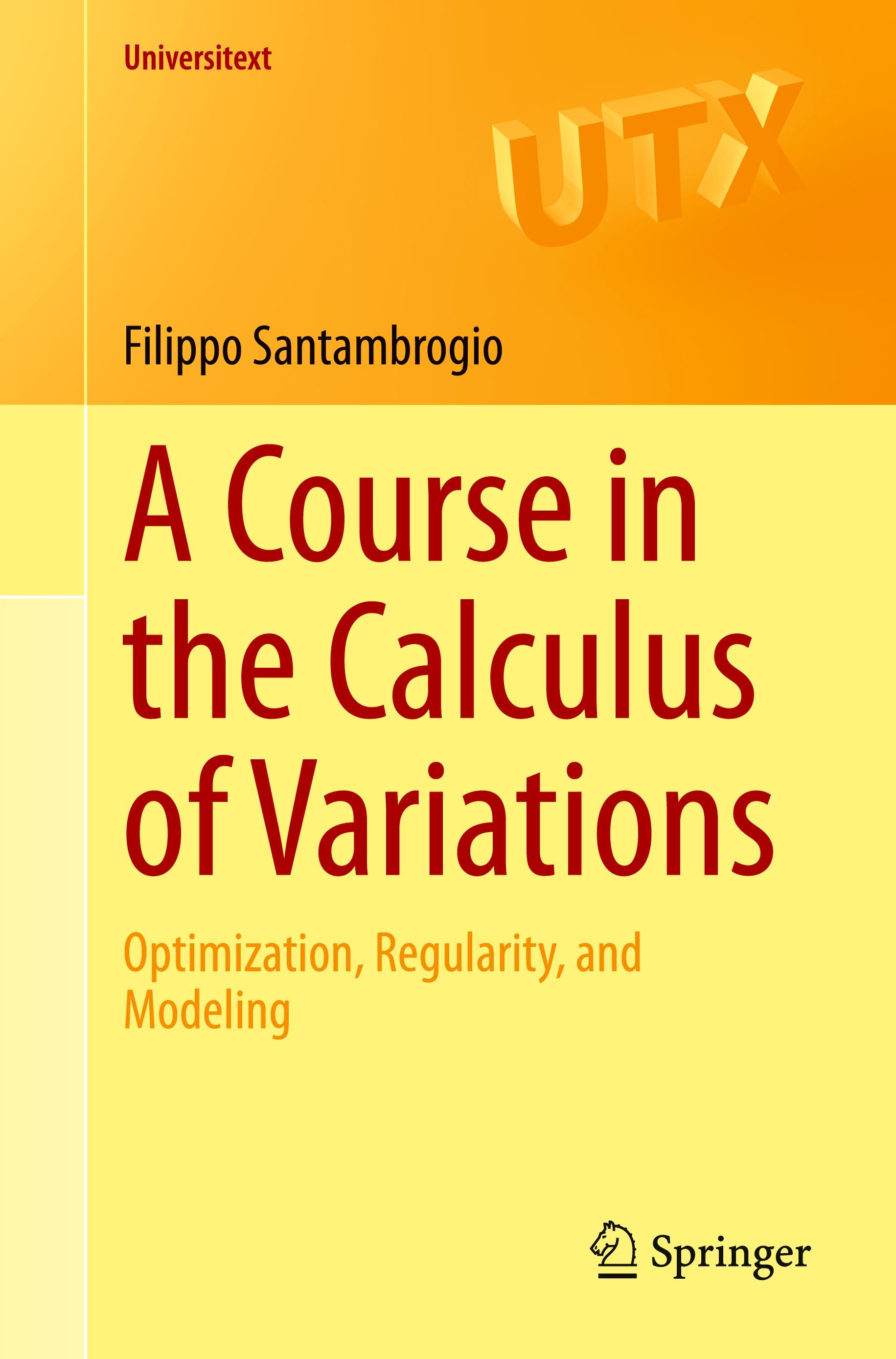 Vorderes Coverbild A Course in the Calculus of Variations