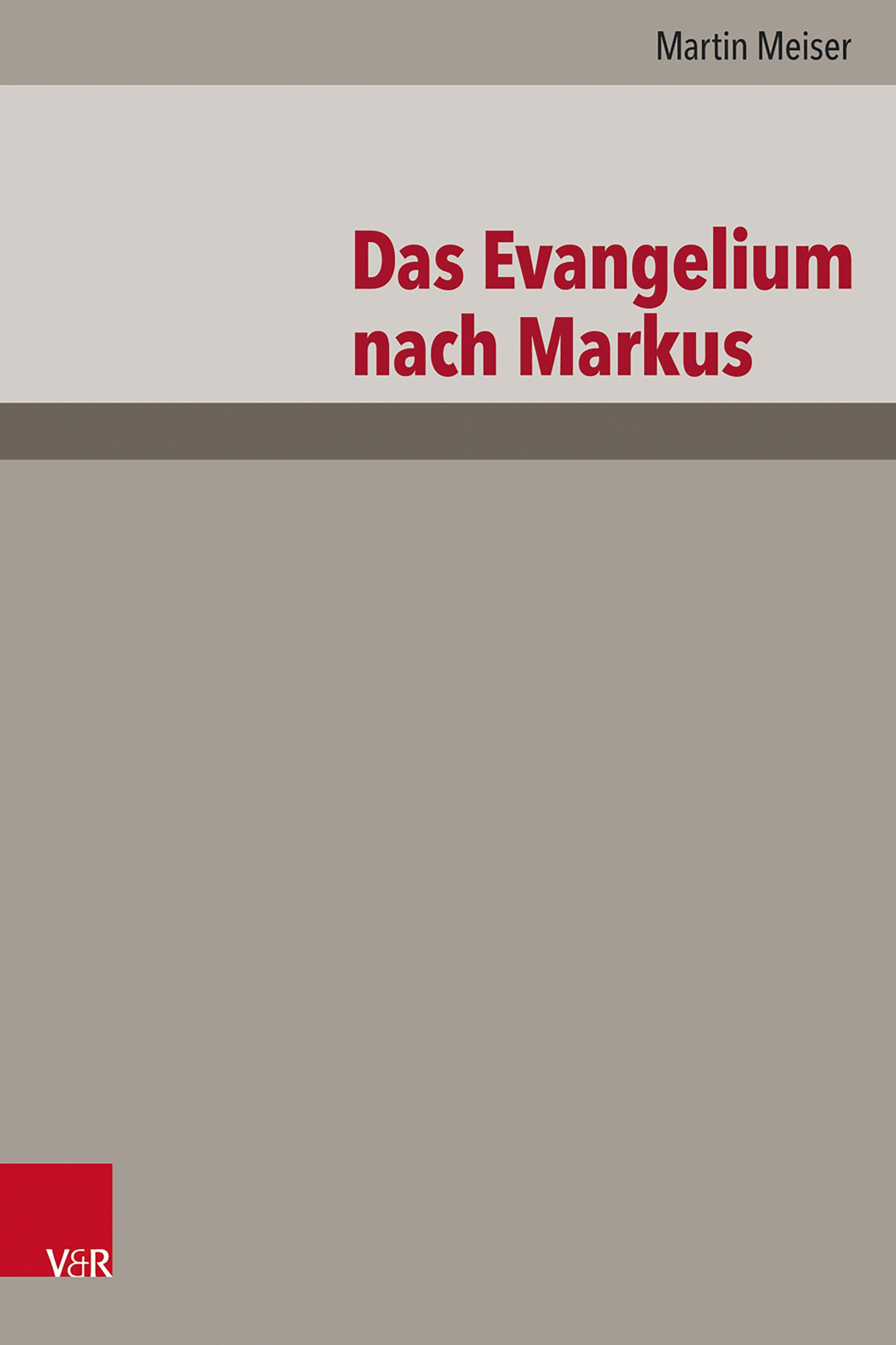 Vorderes Coverbild Das Evangelium nach Markus