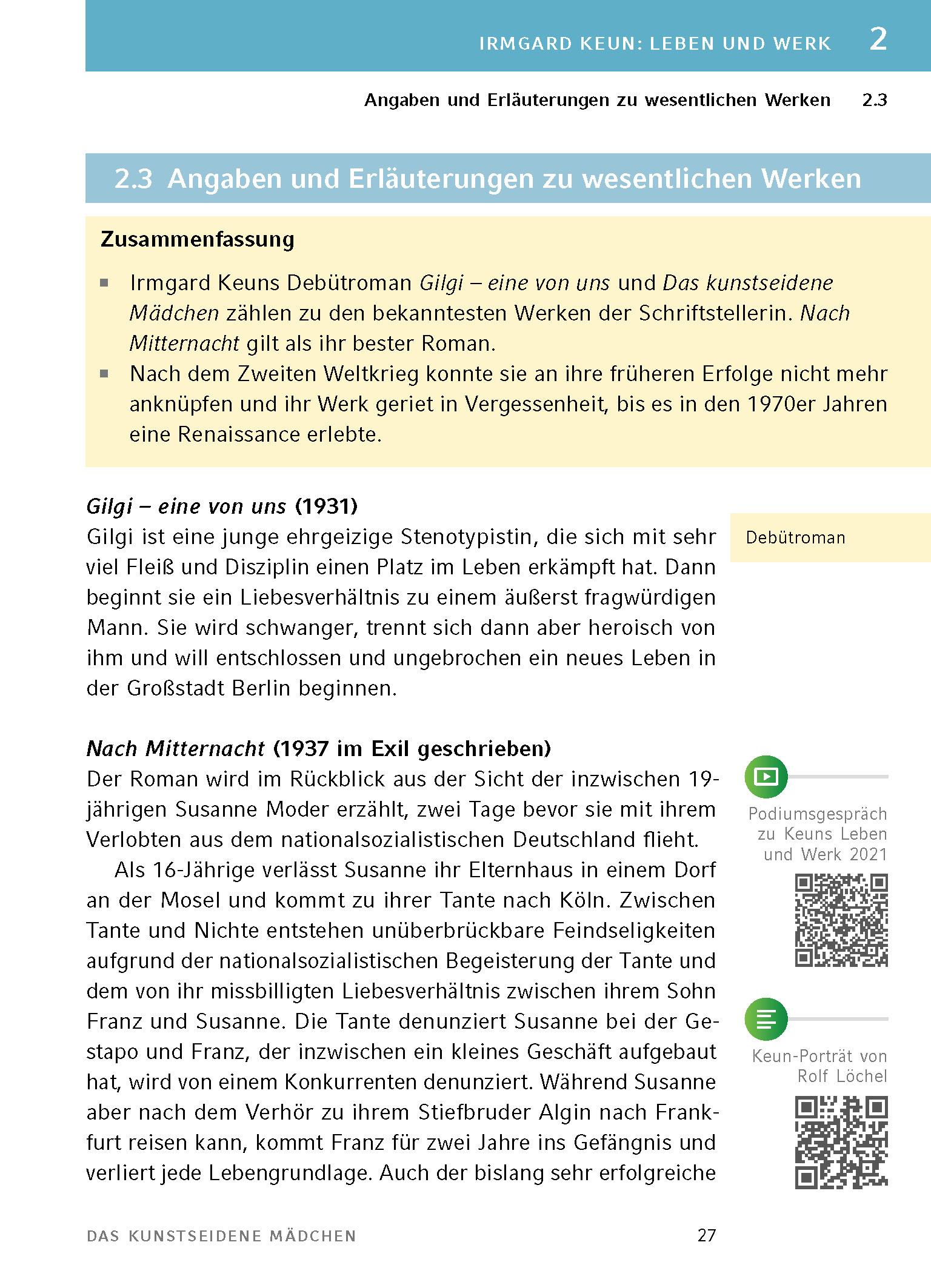 Beispielinhalt (Bild) Das kunstseidene Mädchen von Irmgard Keun - Textanalyse und Interpretation