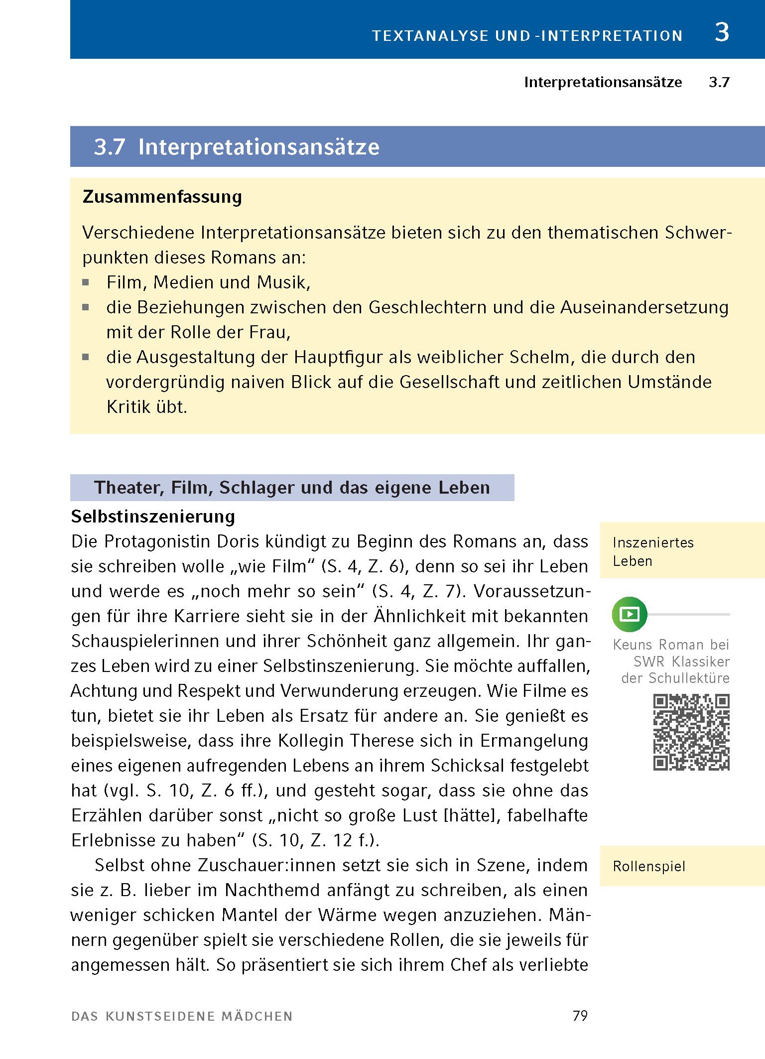 Beispielinhalt (Bild) Das kunstseidene Mädchen von Irmgard Keun - Textanalyse und Interpretation