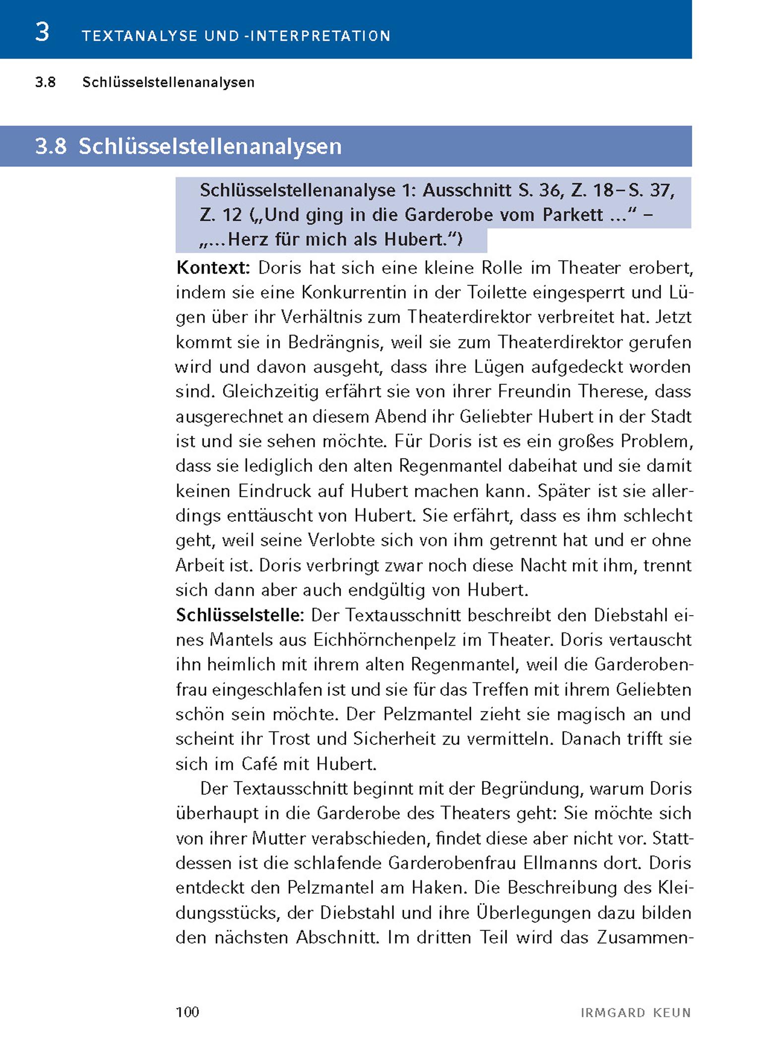Beispielinhalt (Bild) Das kunstseidene Mädchen von Irmgard Keun - Textanalyse und Interpretation