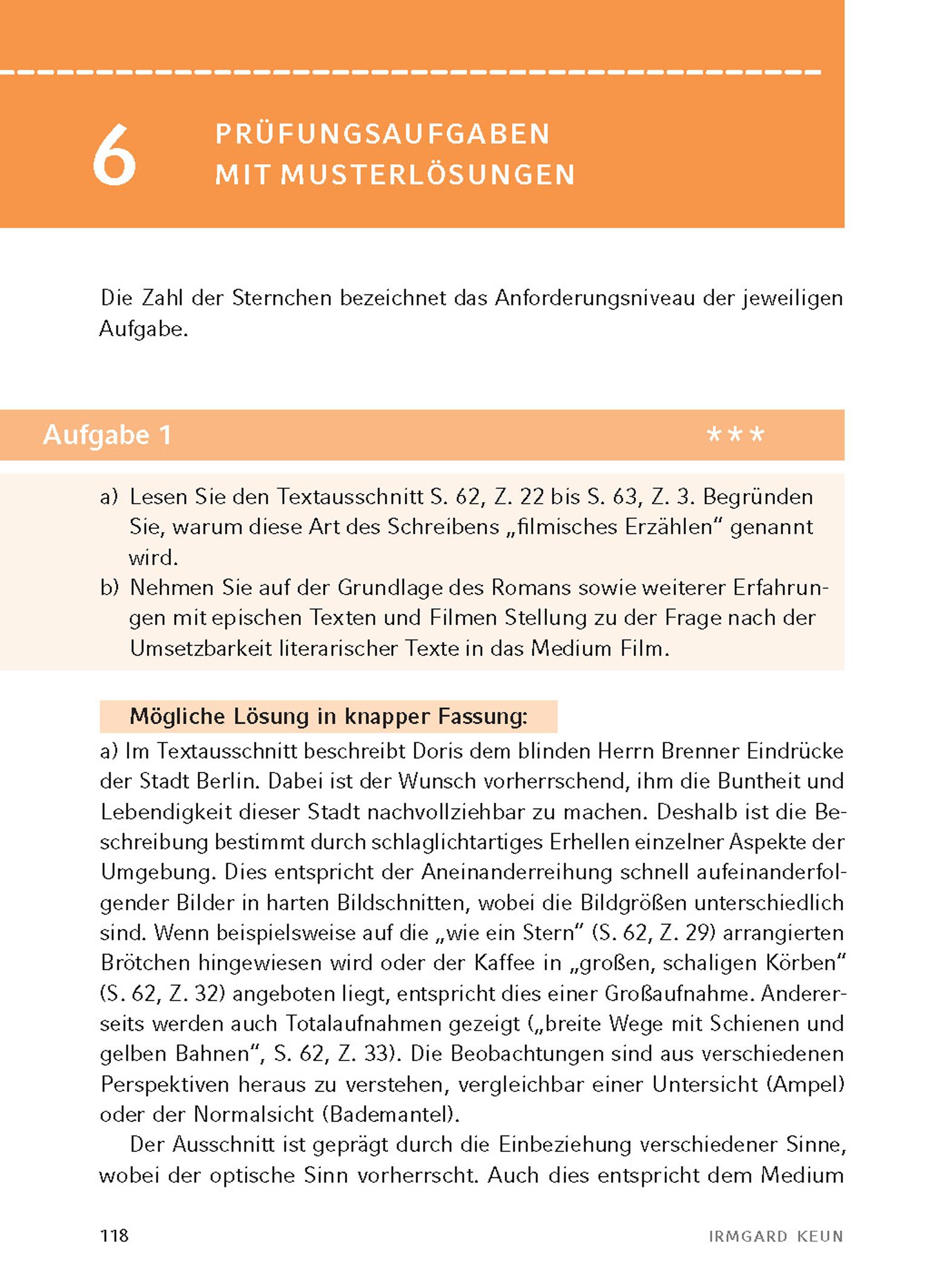 Beispielinhalt (Bild) Das kunstseidene Mädchen von Irmgard Keun - Textanalyse und Interpretation