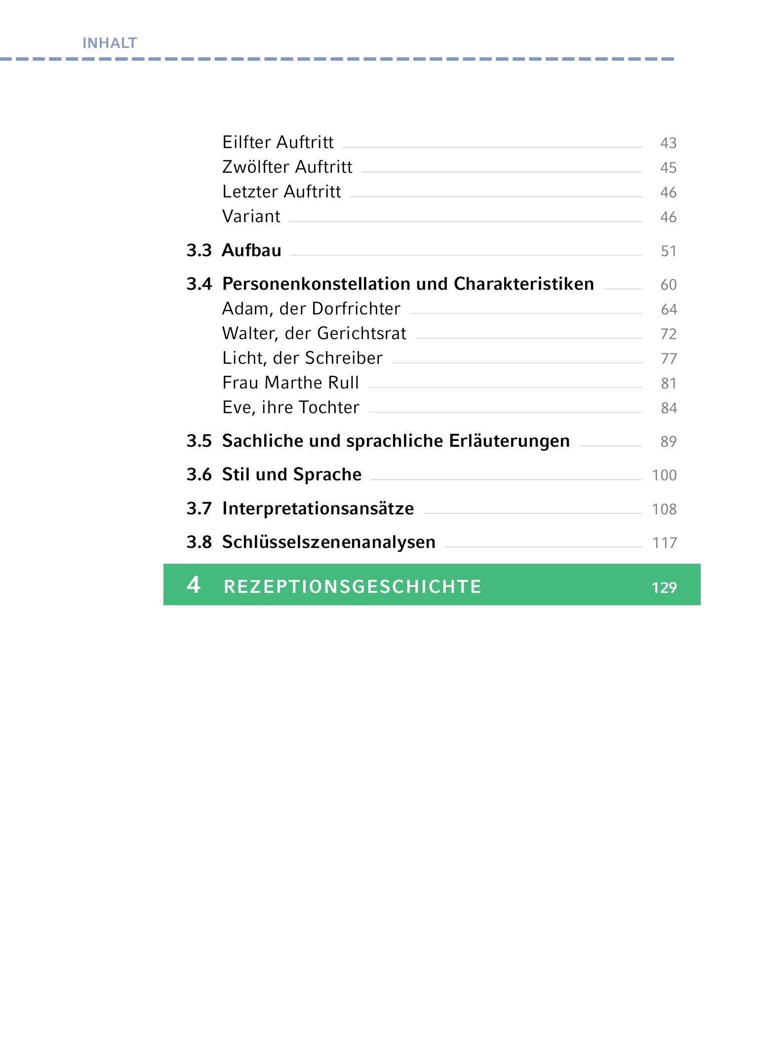 Beispielinhalt (Bild) Der zerbrochne Krug von Heinrich von Kleist. - Textanalyse und Interpretation