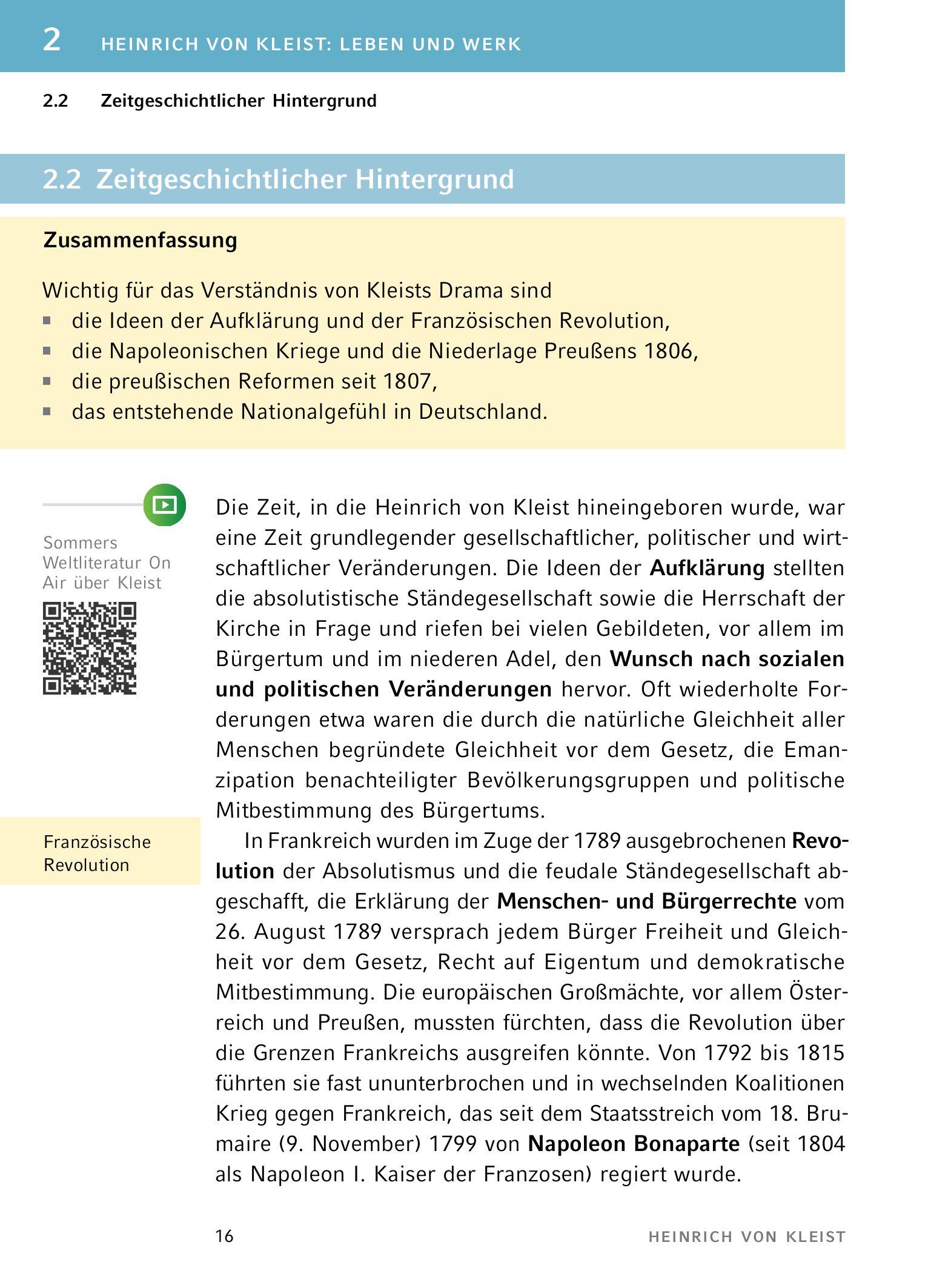 Beispielinhalt (Bild) Der zerbrochne Krug von Heinrich von Kleist. - Textanalyse und Interpretation