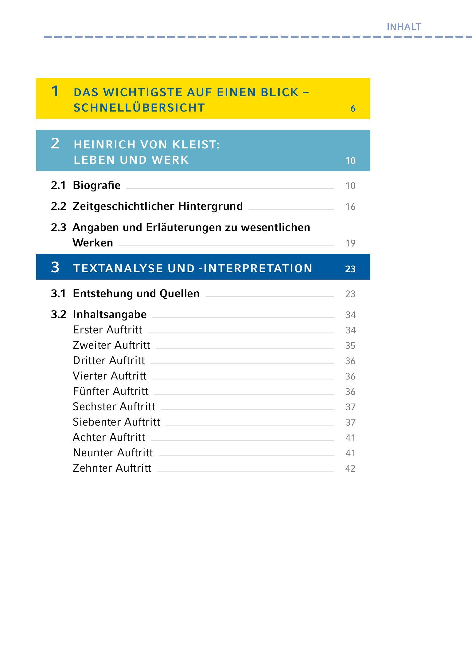 Beispielinhalt (Bild) Der zerbrochne Krug von Heinrich von Kleist. - Textanalyse und Interpretation