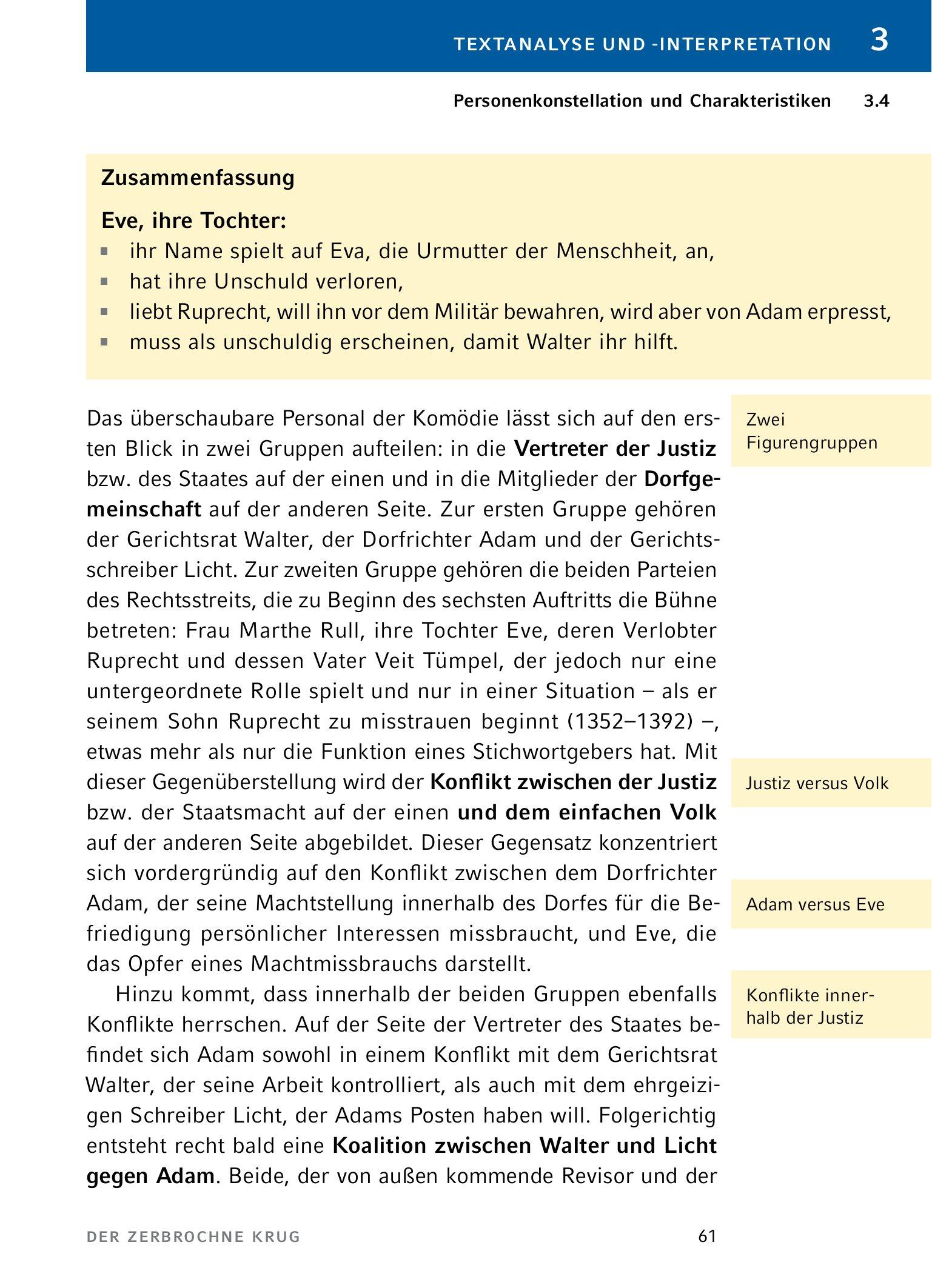Beispielinhalt (Bild) Der zerbrochne Krug von Heinrich von Kleist. - Textanalyse und Interpretation