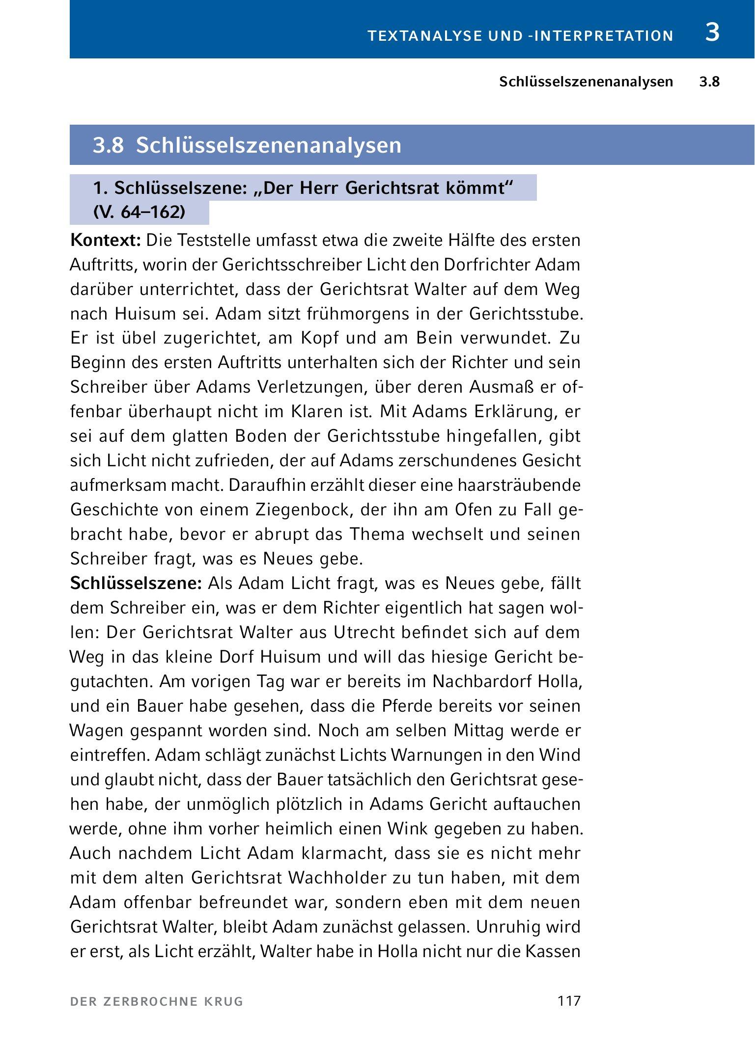 Beispielinhalt (Bild) Der zerbrochne Krug von Heinrich von Kleist. - Textanalyse und Interpretation