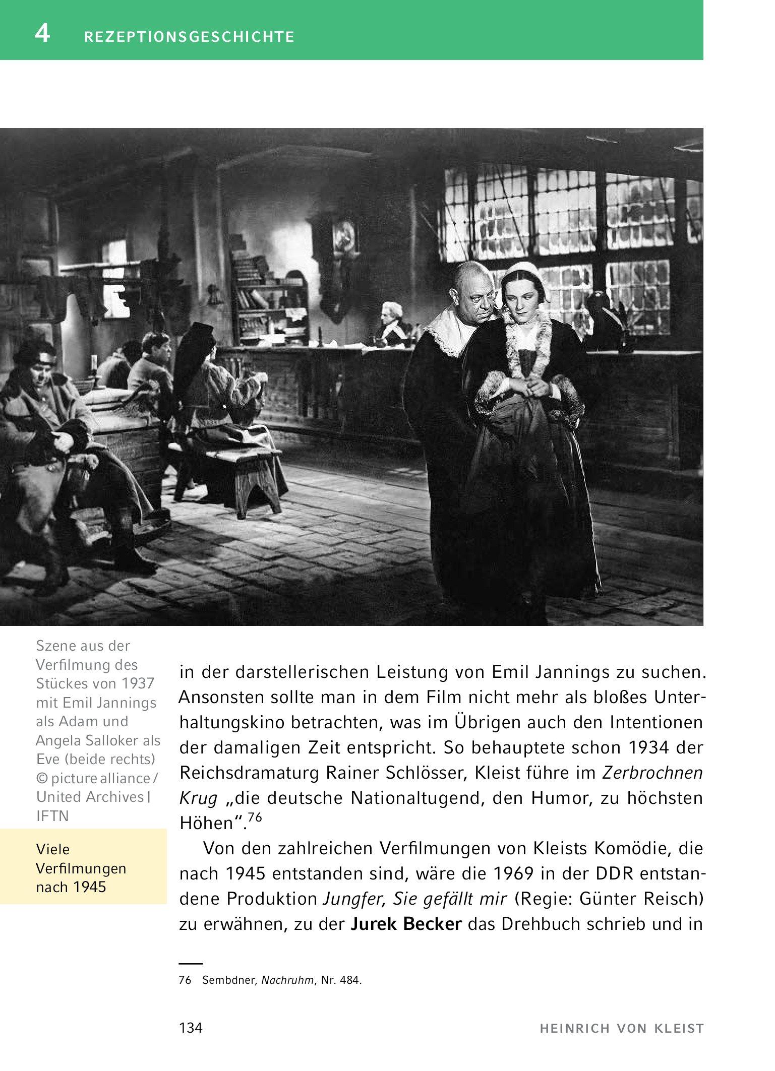 Beispielinhalt (Bild) Der zerbrochne Krug von Heinrich von Kleist. - Textanalyse und Interpretation