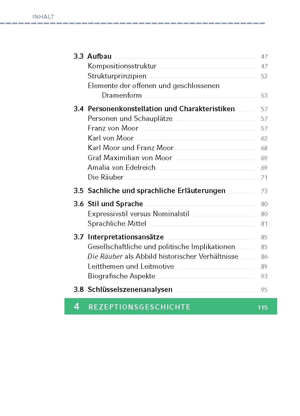 Beispielinhalt (Bild) Die Räuber von Friedrich Schiller - Textanalyse und Interpretation