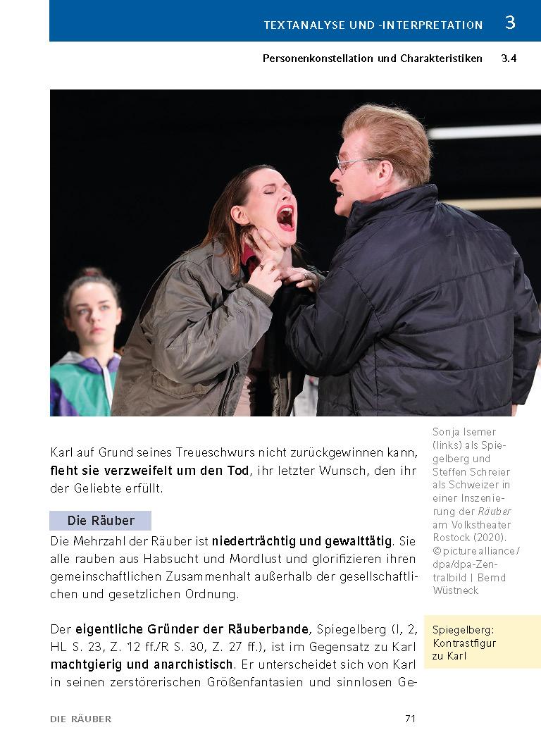 Beispielinhalt (Bild) Die Räuber von Friedrich Schiller - Textanalyse und Interpretation