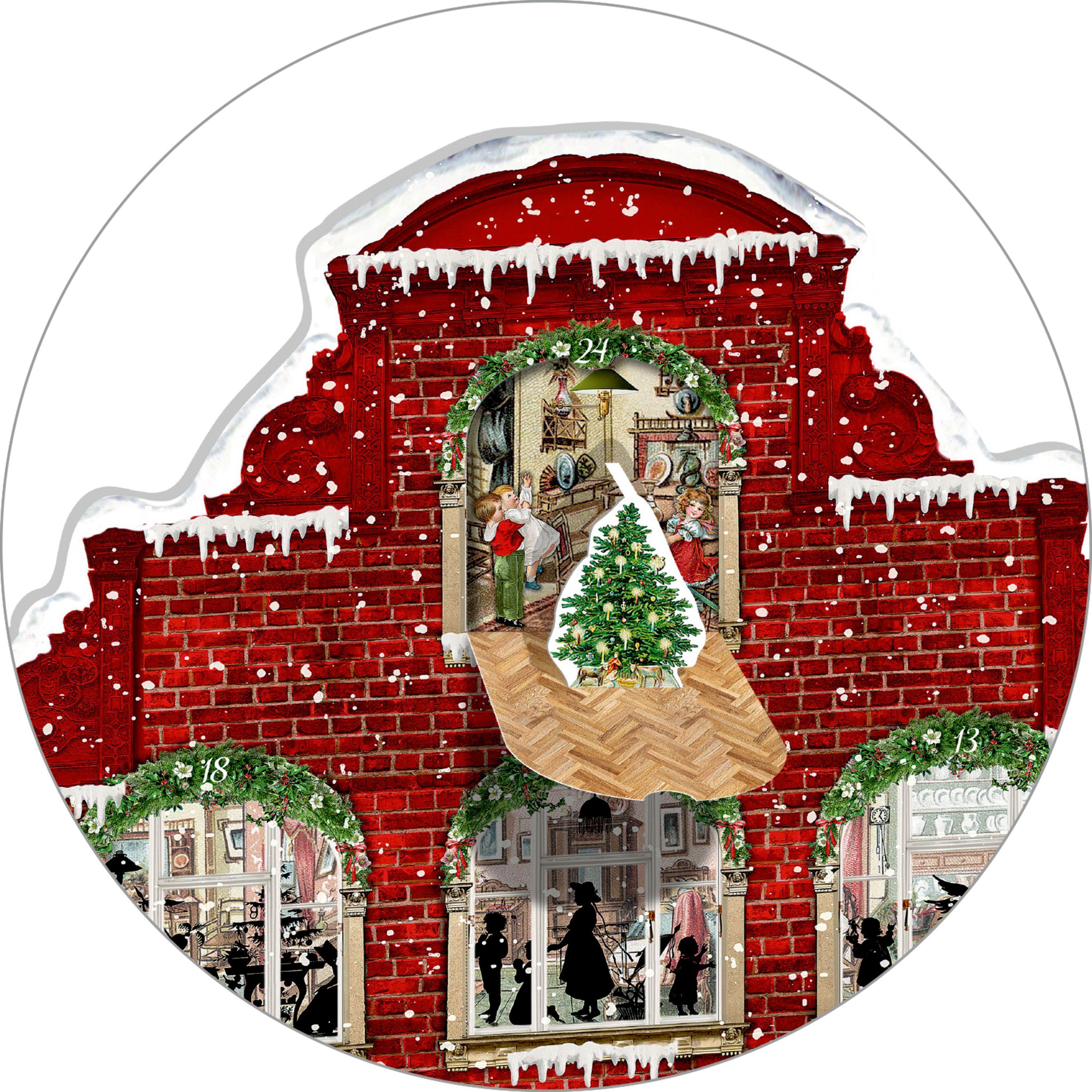 Beispielinhalt (Bild) Wand-Adventskalender - Nostalgisches Weihnachtshaus