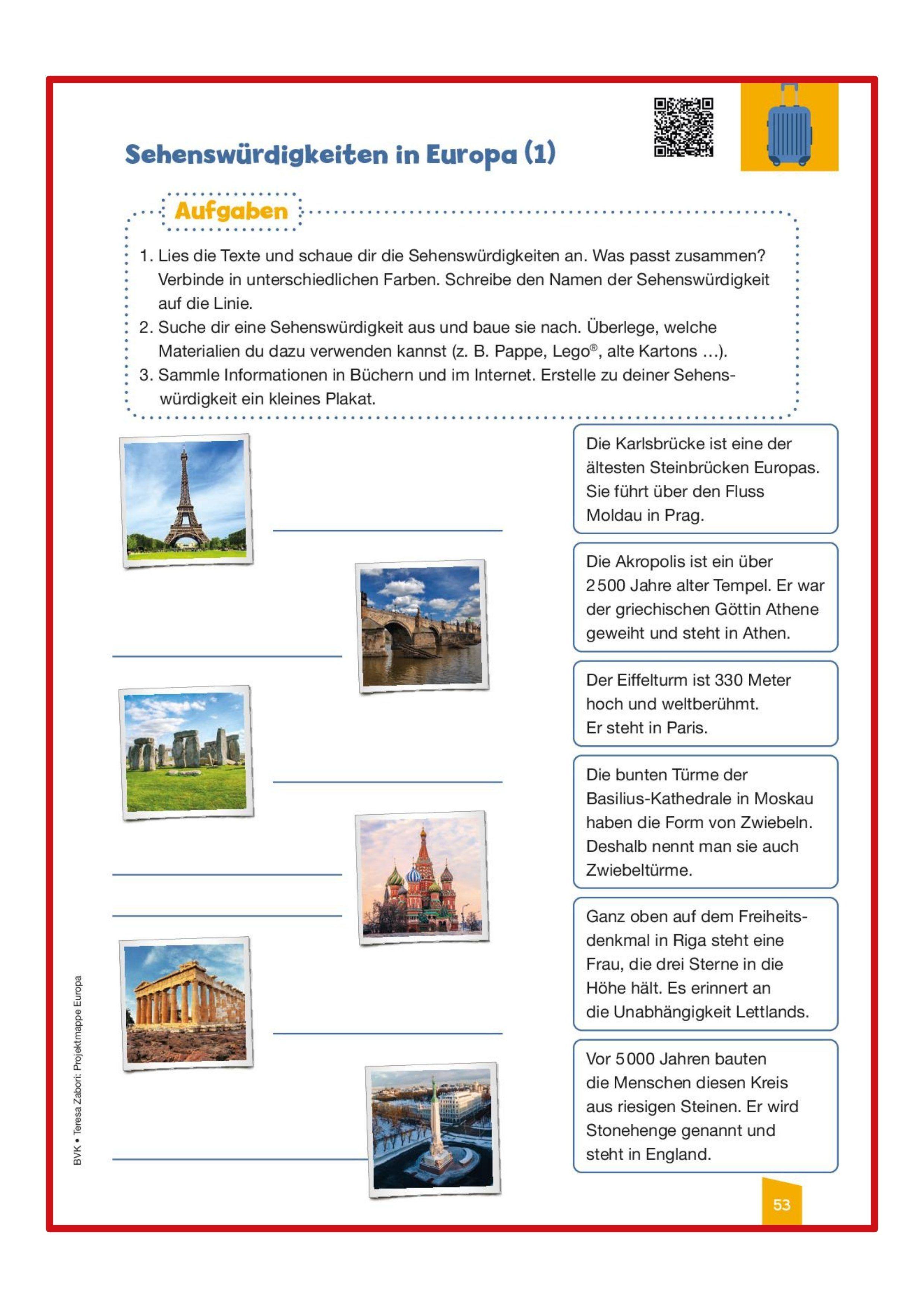 Beispielinhalt (Bild) Projektmappe Europa