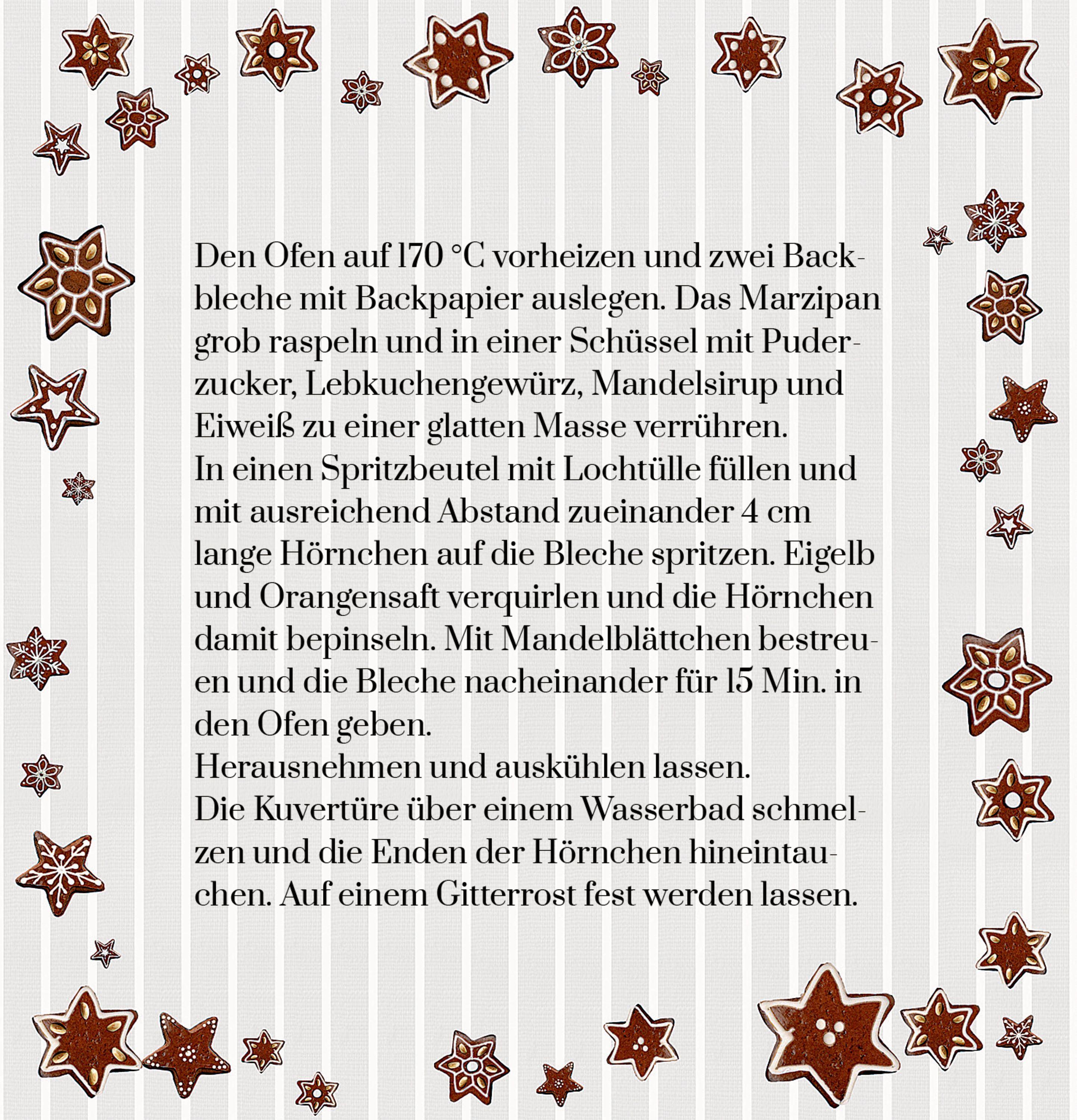 Beispielinhalt (Bild) Zettel-Adventskalender - Nostalgische Weihnachtsbäckerei