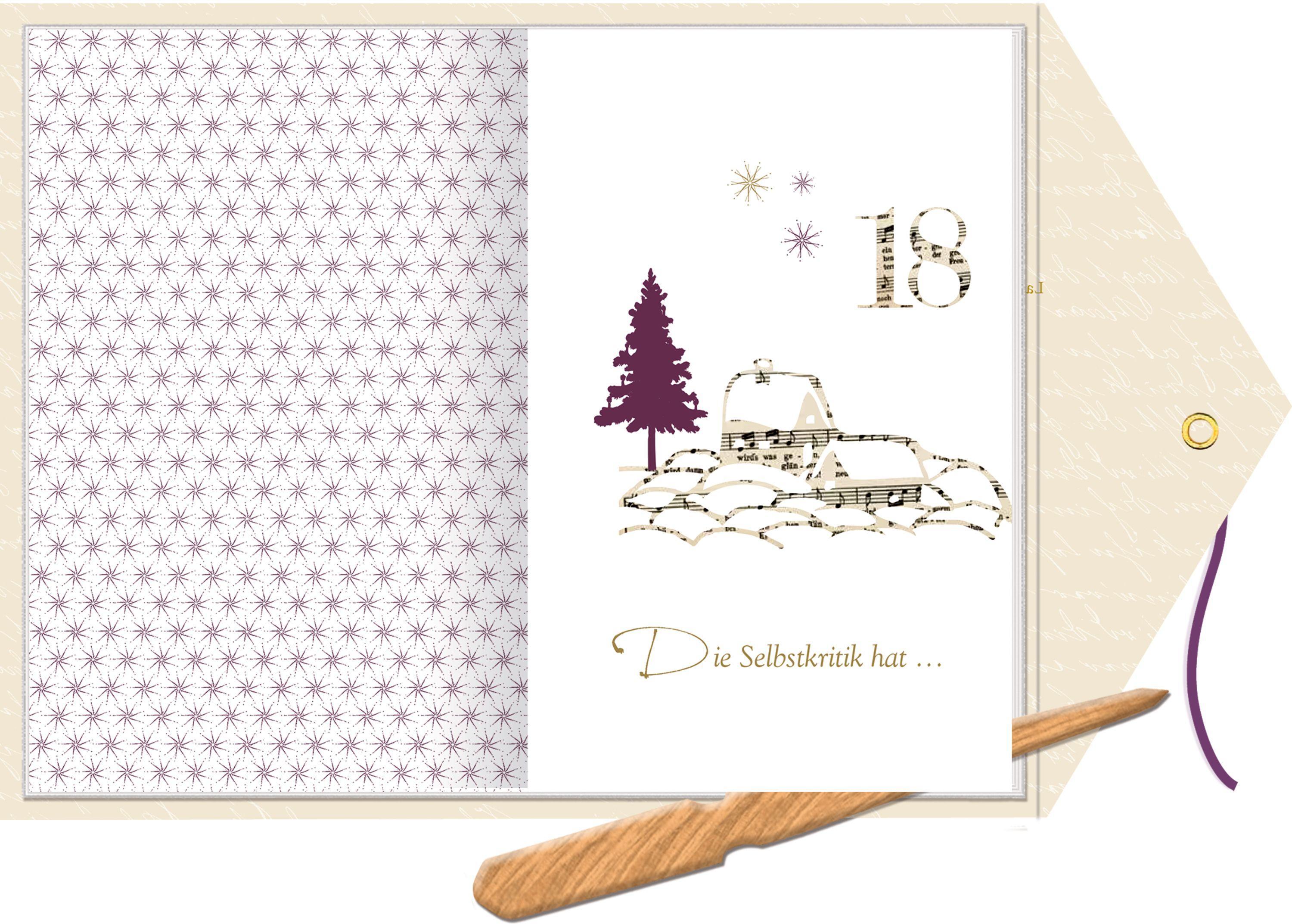 Beispielinhalt (Bild) Brief-Adventskalenderbuch - Advent mit Wilhelm Busch