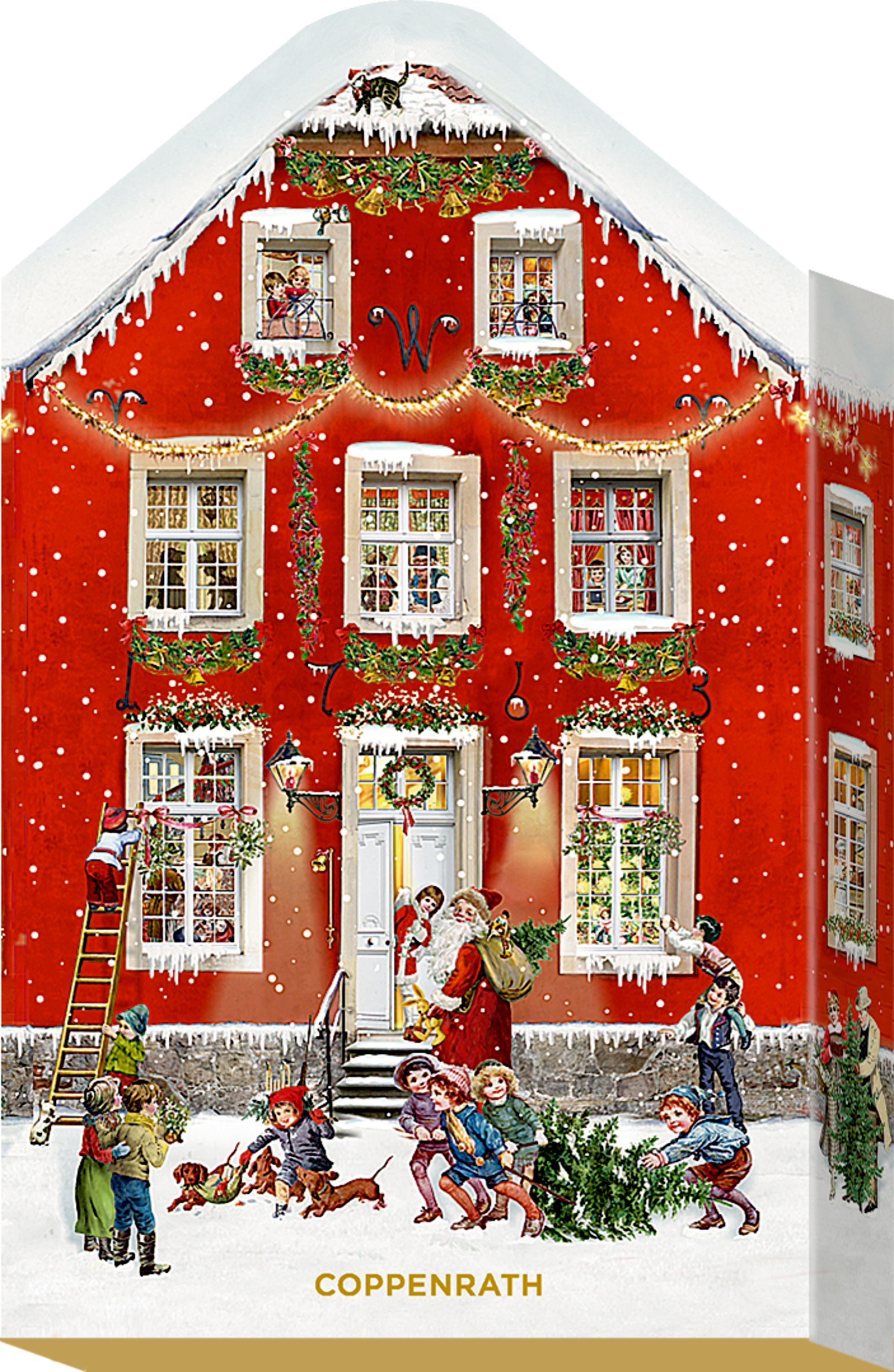 Beispielinhalt (Bild) Adventskalender-Schachtel - Mein kleines Weihnachtshaus