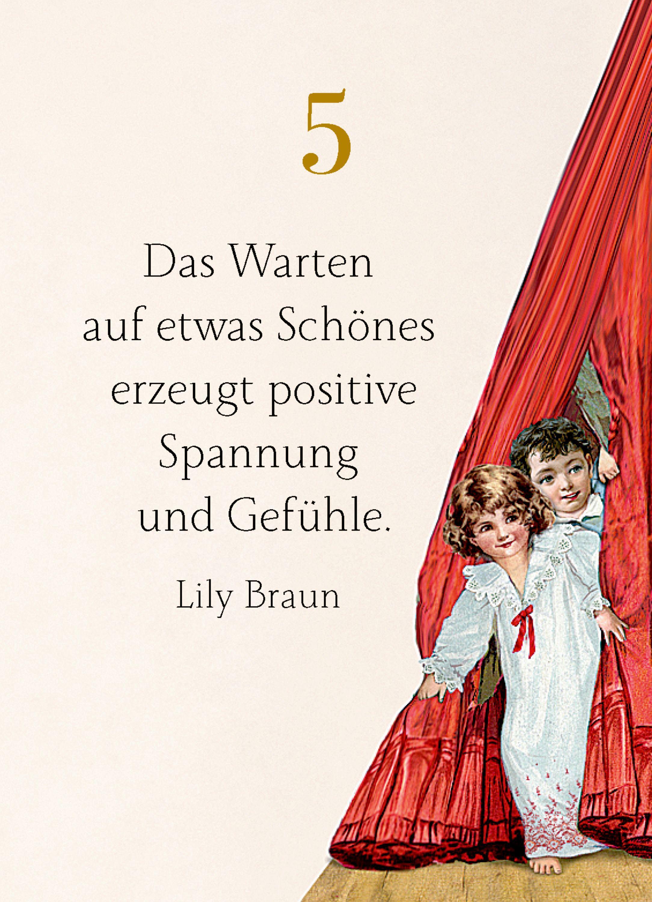 Beispielinhalt (Bild) Adventskalender-Schachtel - Mein kleines Weihnachtshaus