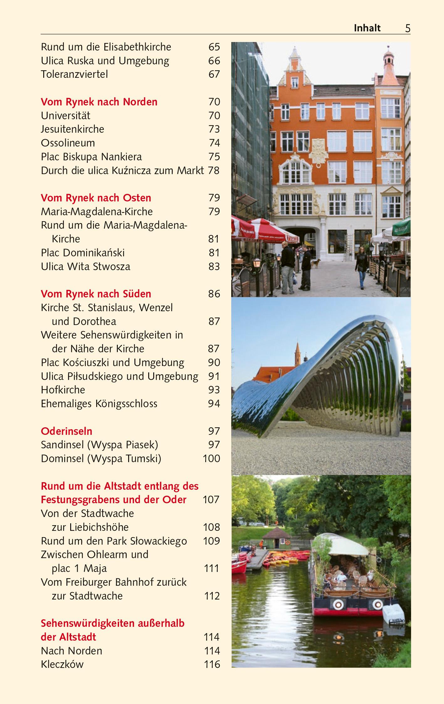 Beispielinhalt (Bild) TRESCHER Reiseführer Breslau und Niederschlesien