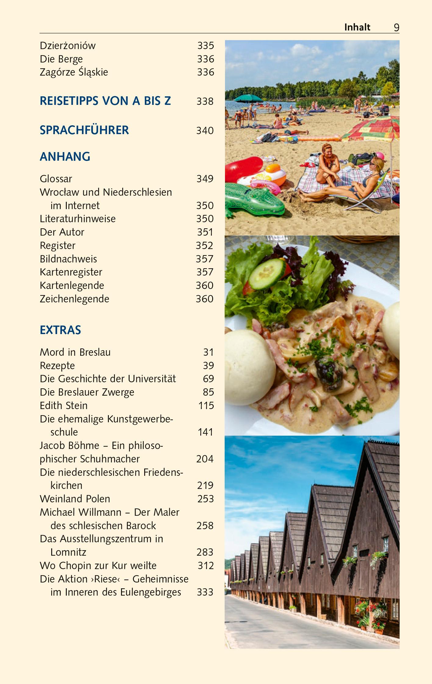 Beispielinhalt (Bild) TRESCHER Reiseführer Breslau und Niederschlesien