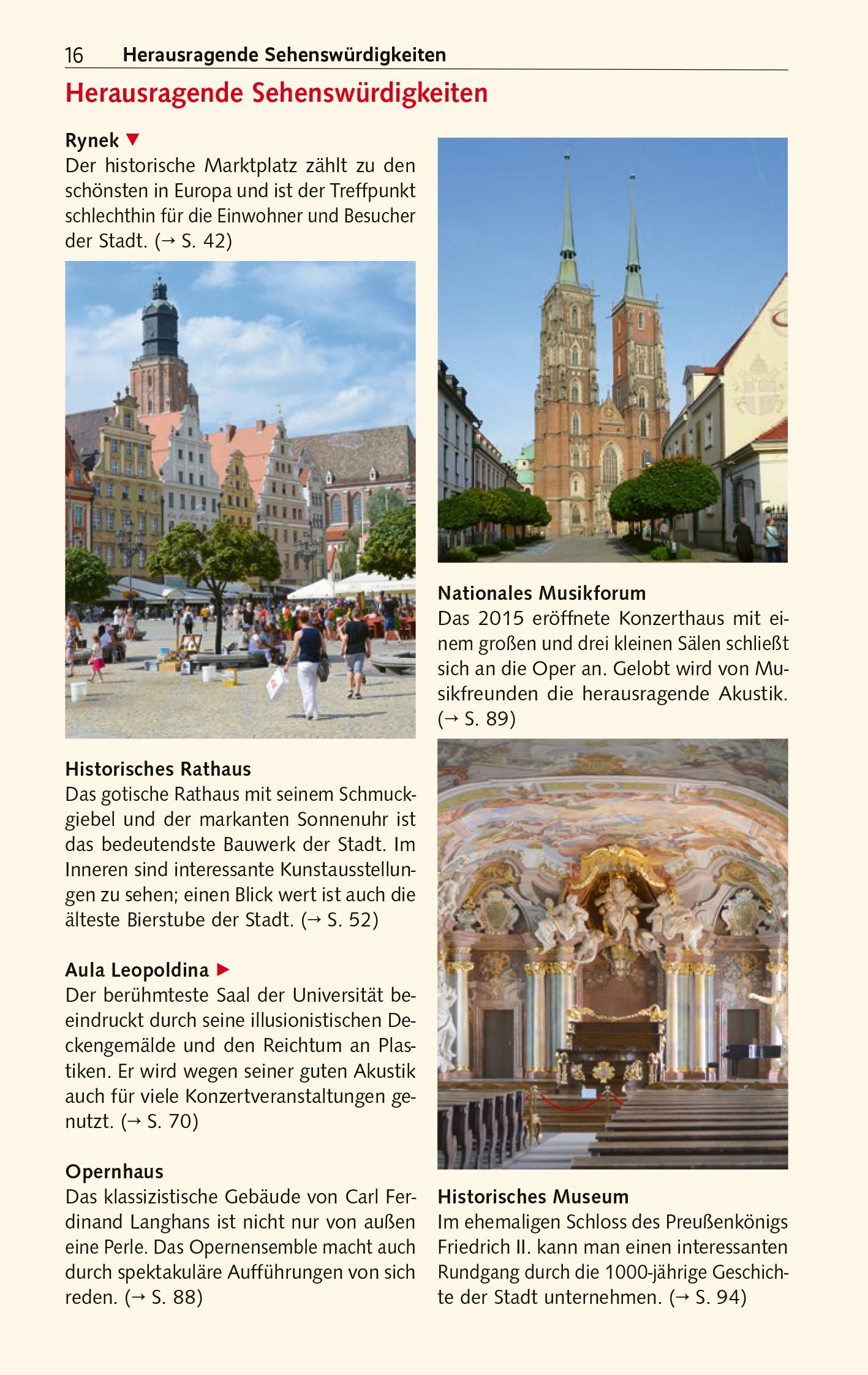 Beispielinhalt (Bild) TRESCHER Reiseführer Breslau und Niederschlesien