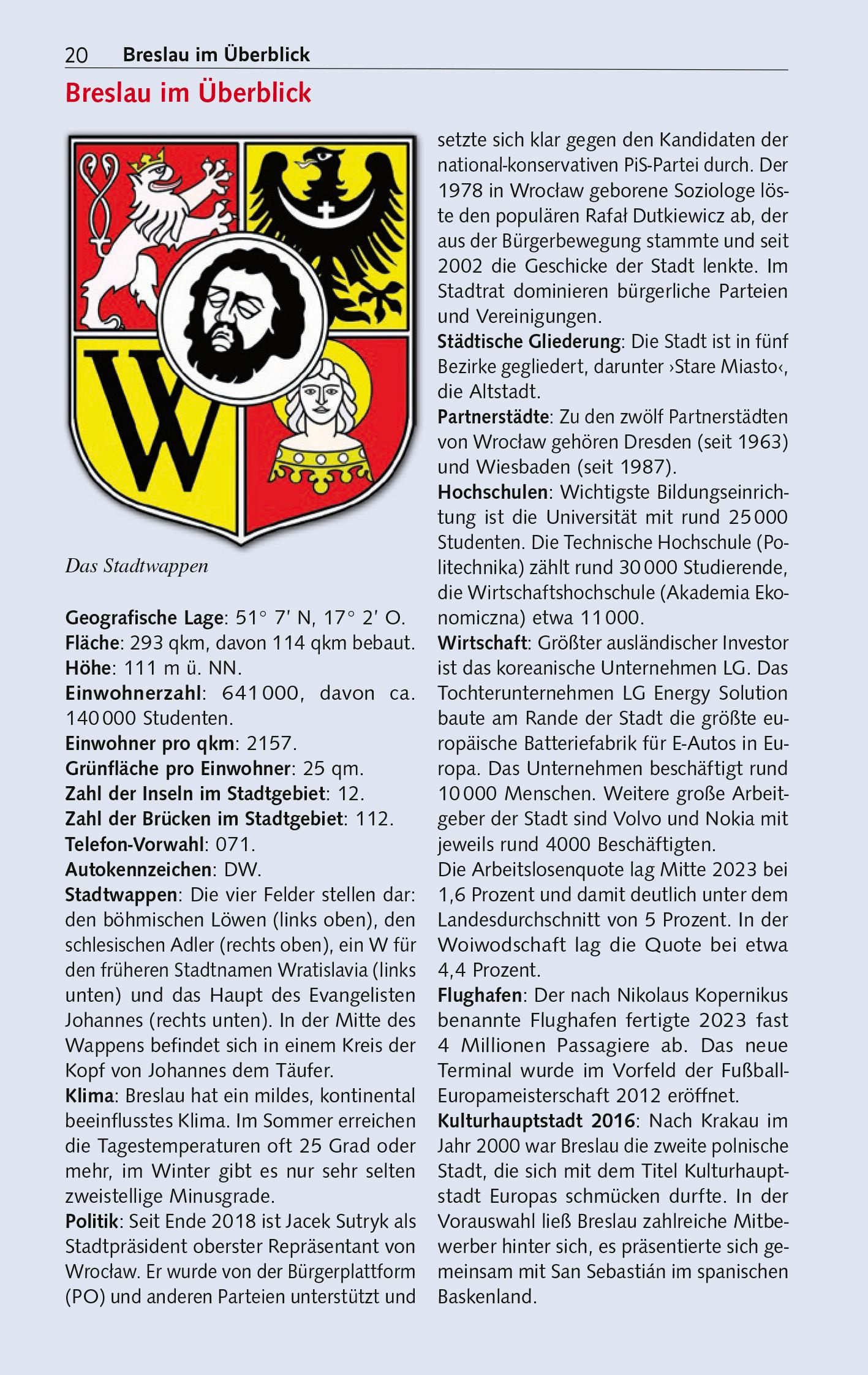 Beispielinhalt (Bild) TRESCHER Reiseführer Breslau und Niederschlesien