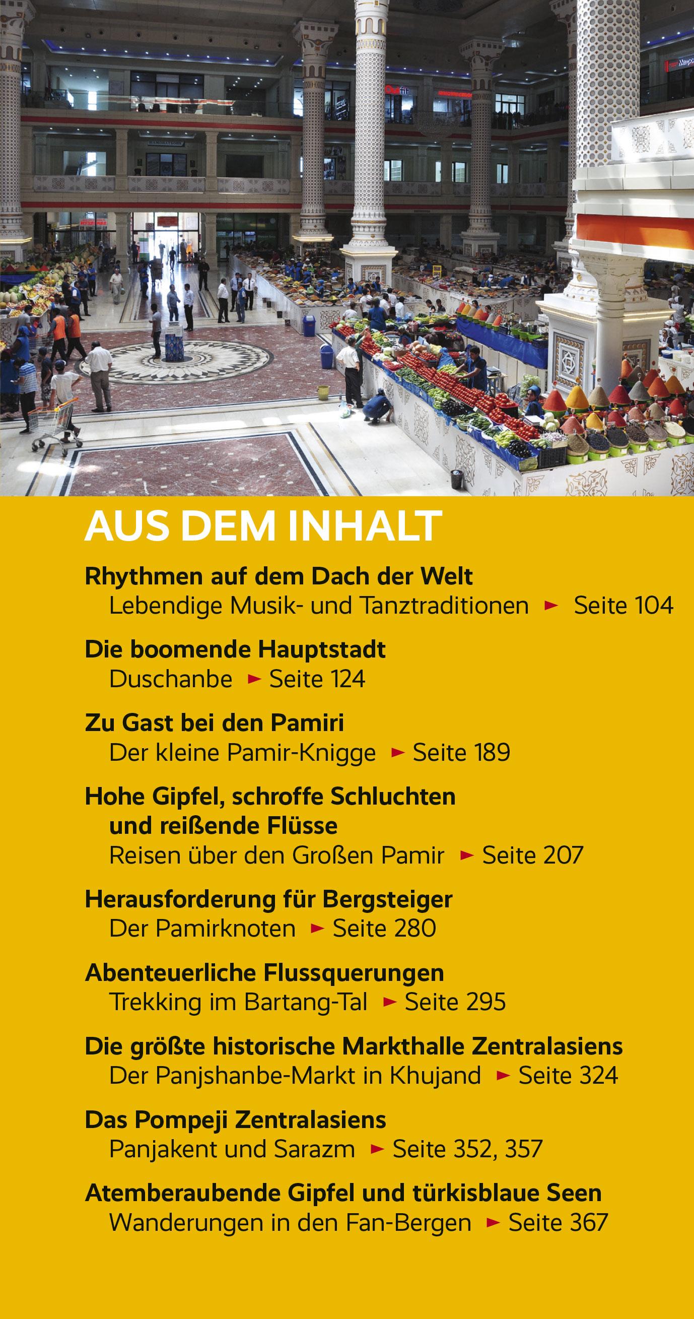 Beispielinhalt (Bild) TRESCHER Reiseführer Tadschikistan