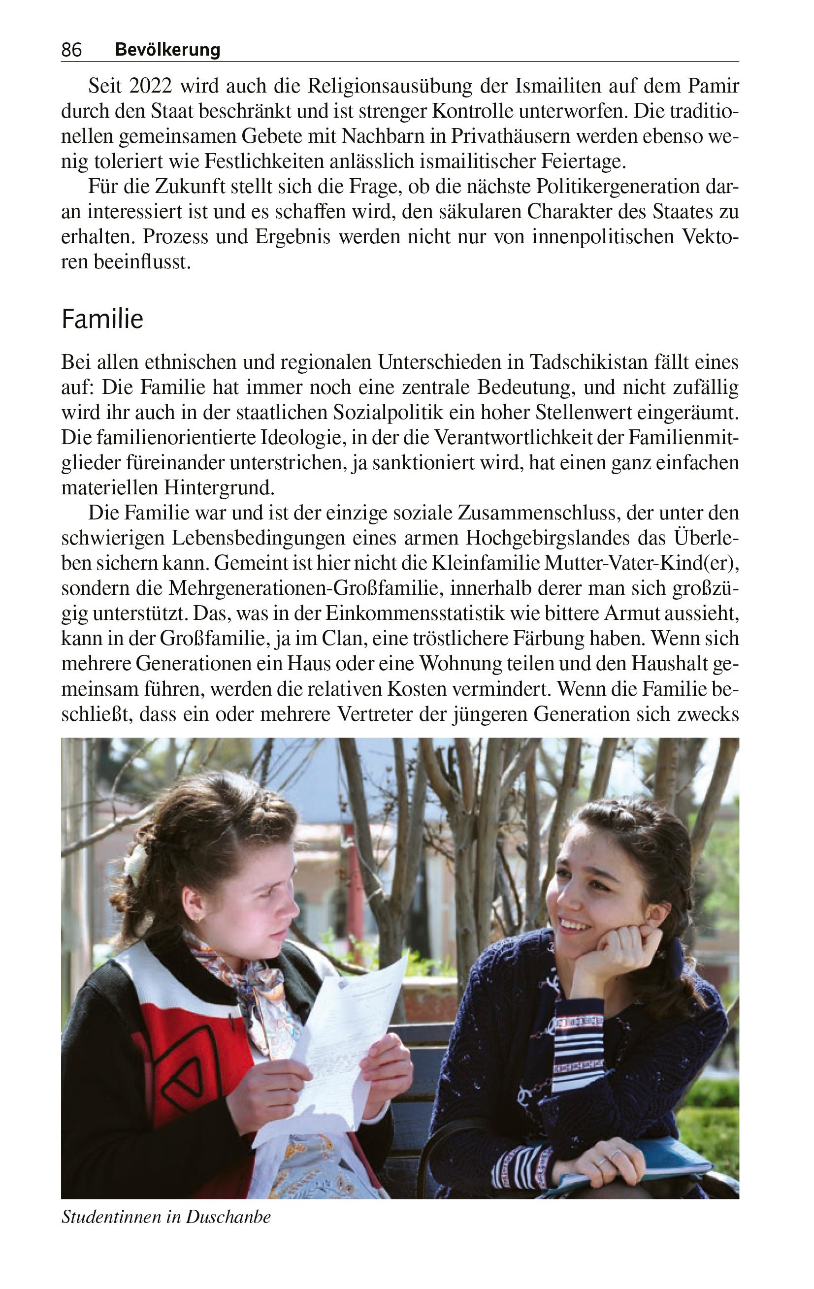 Beispielinhalt (Bild) TRESCHER Reiseführer Tadschikistan