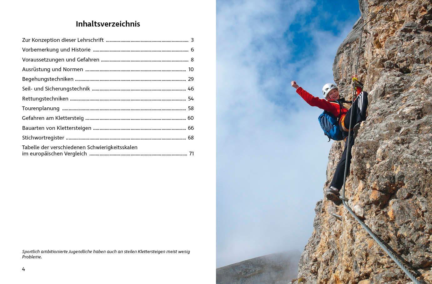 Beispielinhalt (Bild) Klettersteiggehen