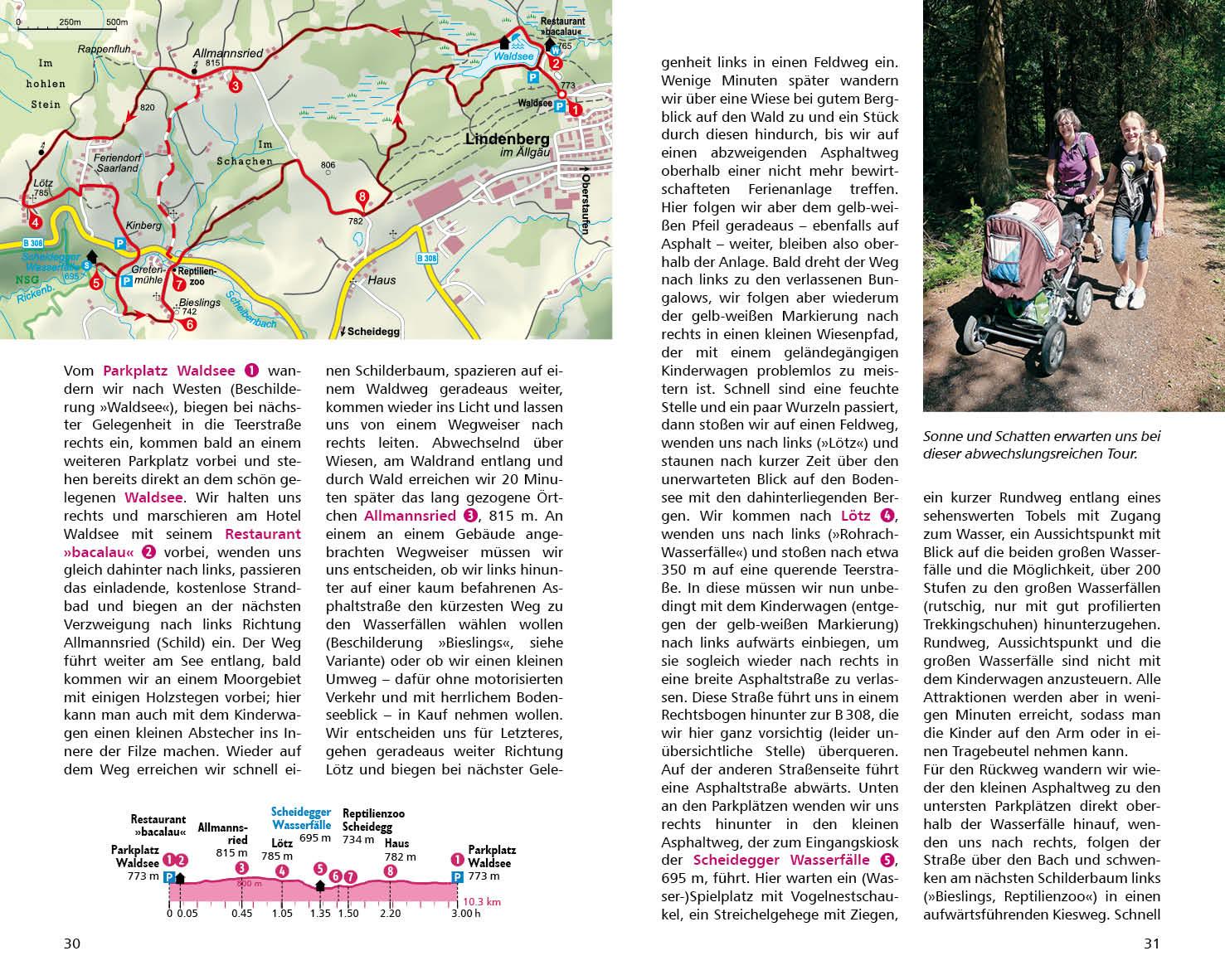 Beispielinhalt (Bild) Wandern mit Kinderwagen Allgäu